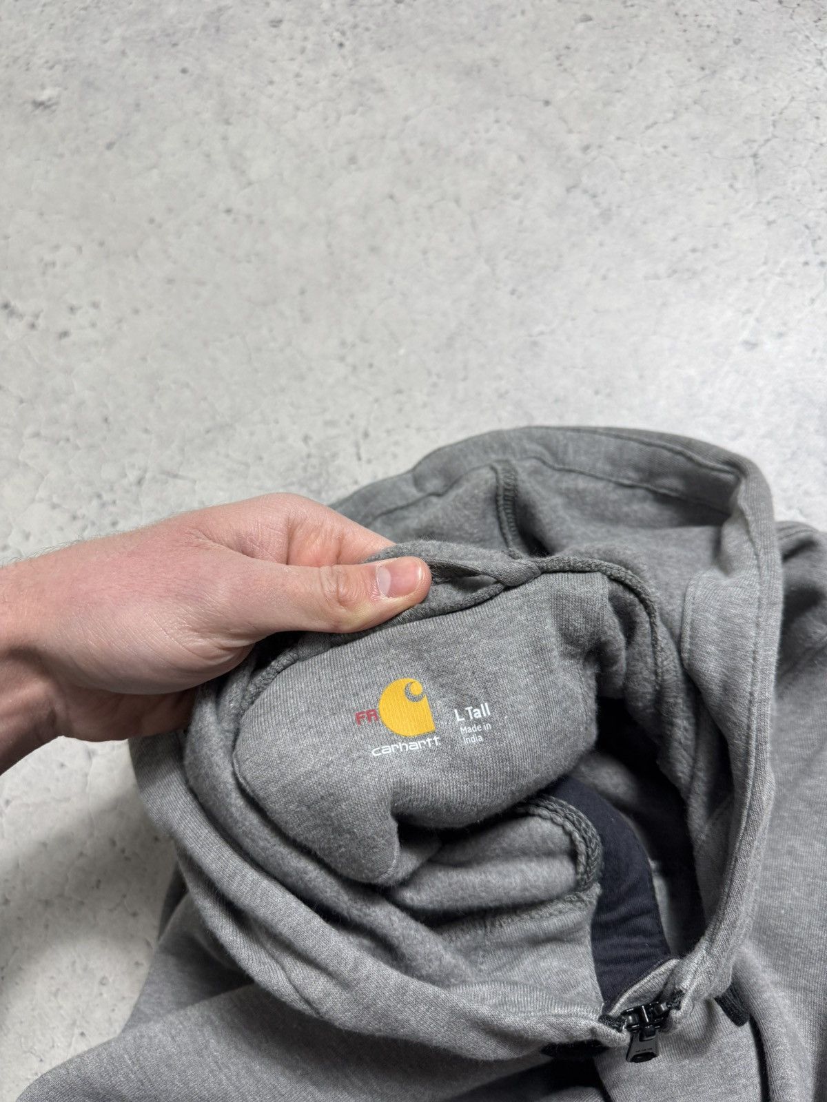 Carhartt Carhartt New Grey Full Zip Hoodie Size L Vintage Size US L / EU 52-54 / 3 - 8 Thumbnail