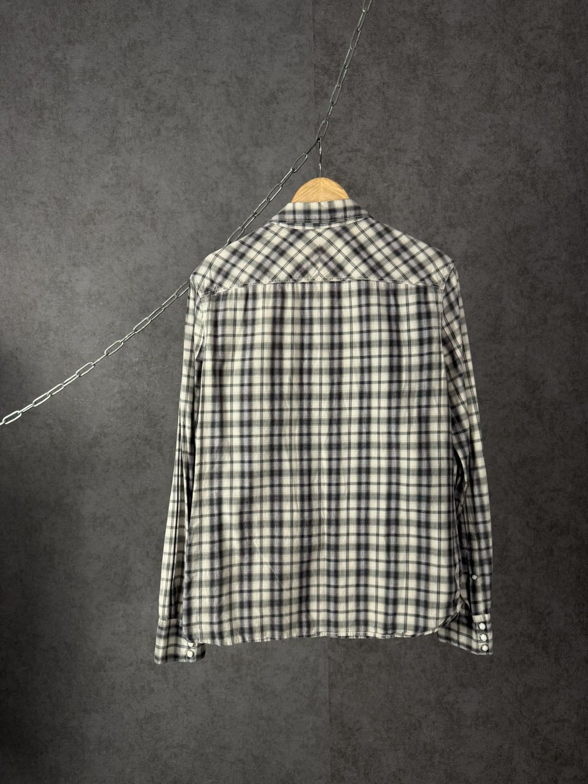 Allsaints Allsaints vintage designer checkered shirt Size US S / EU 44-46 / 1 - 5 Thumbnail