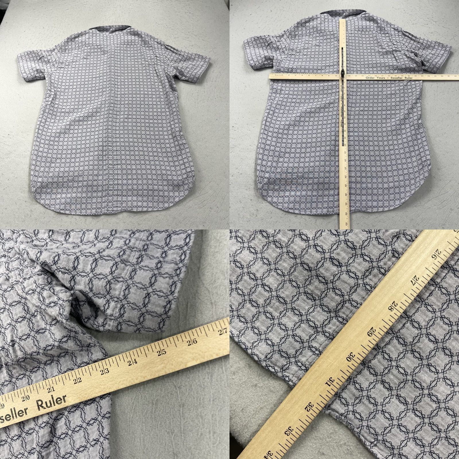 Billy Reid Billy Reid Shirt Mens 2XL Gray Camp Collar Abstract Casual Button-Up Shirt Size US XXL / EU 58 / 5 - 8 Thumbnail