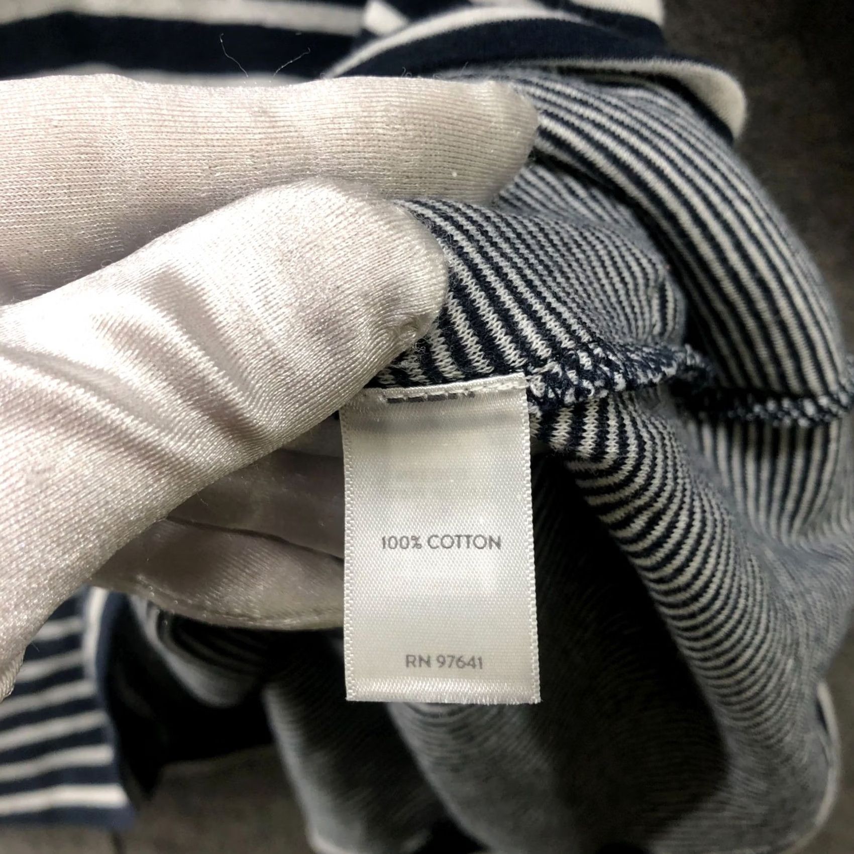 J. Jill J. Jill Hoodie Womens S Navy Blue White Striped Tunic Lounge Cotton S Pullover Crew Neck Casual Size S / US 4 / IT 40 - 6 Thumbnail