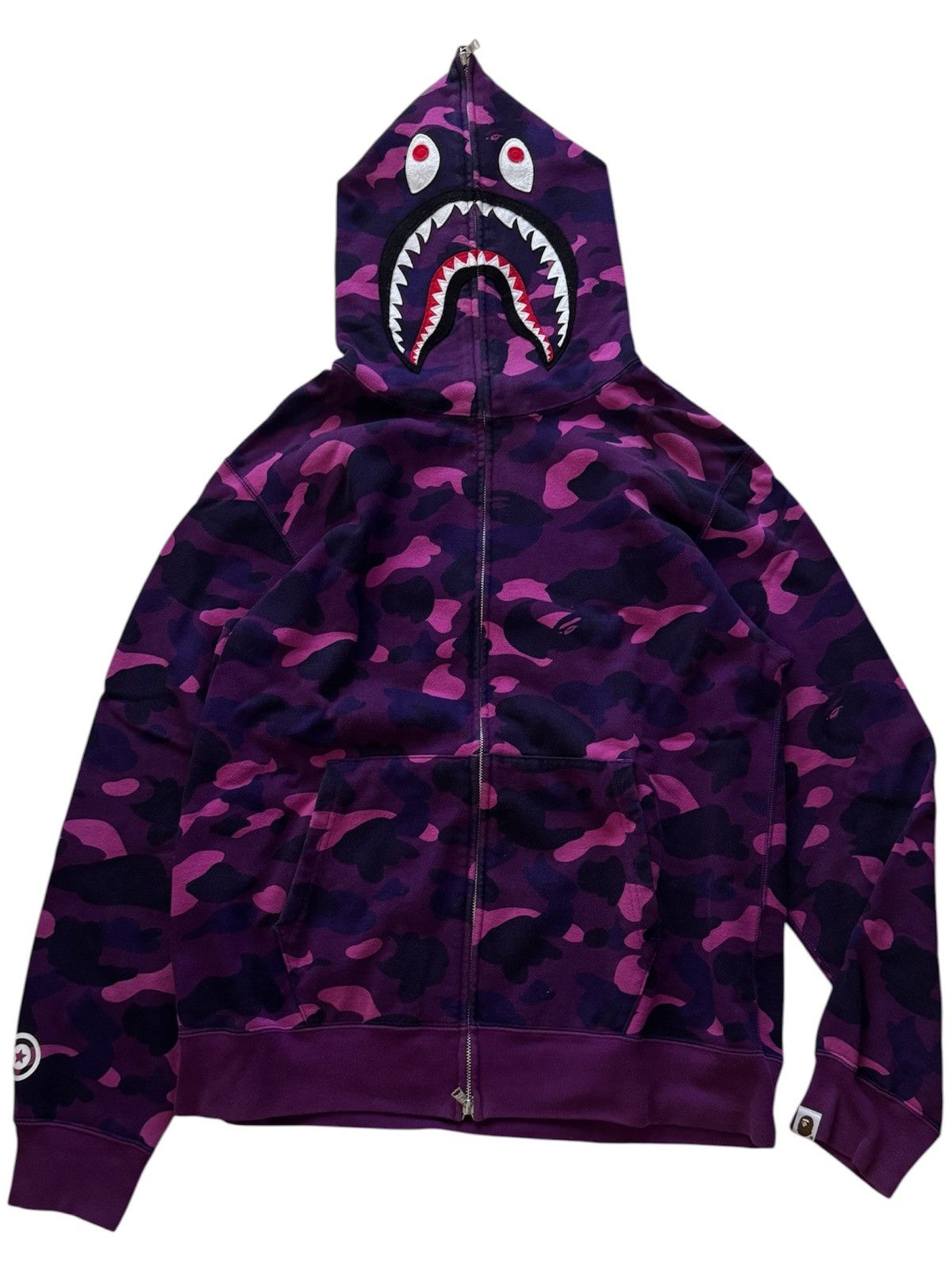 Bape Bathing ape purple camou shark Size US XL / EU 56 / 4 - 1 Thumbnail