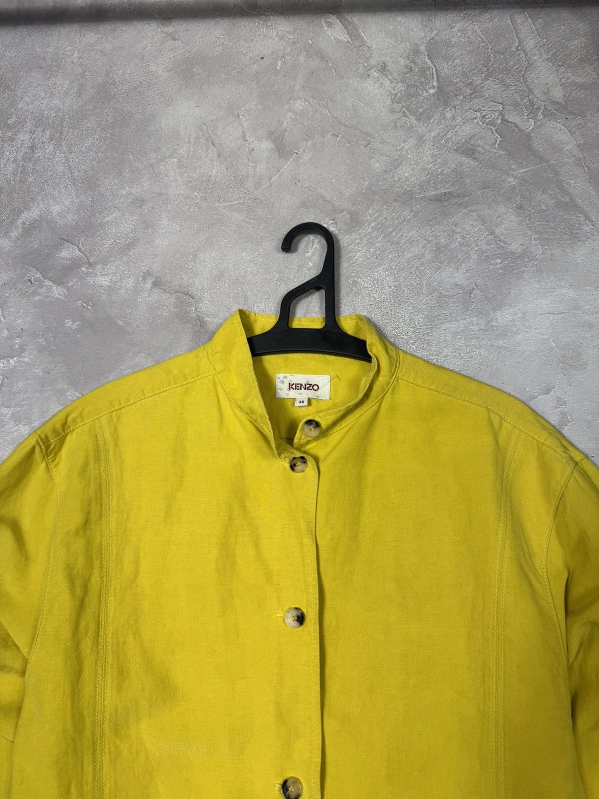 Kenzo Kenzo Woman's Linen Set Jacket &Cropped Capri Pants Yellow Size XS / US 0-2 / IT 36-38 - 3 Thumbnail