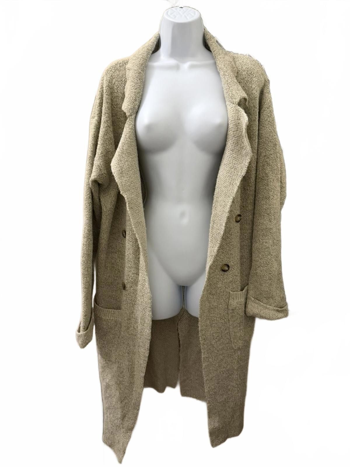 Other LULUS Marled Long Sleeve Coatigan in Beige (SMALL) Size S / US 4 / IT 40 - 5 Thumbnail