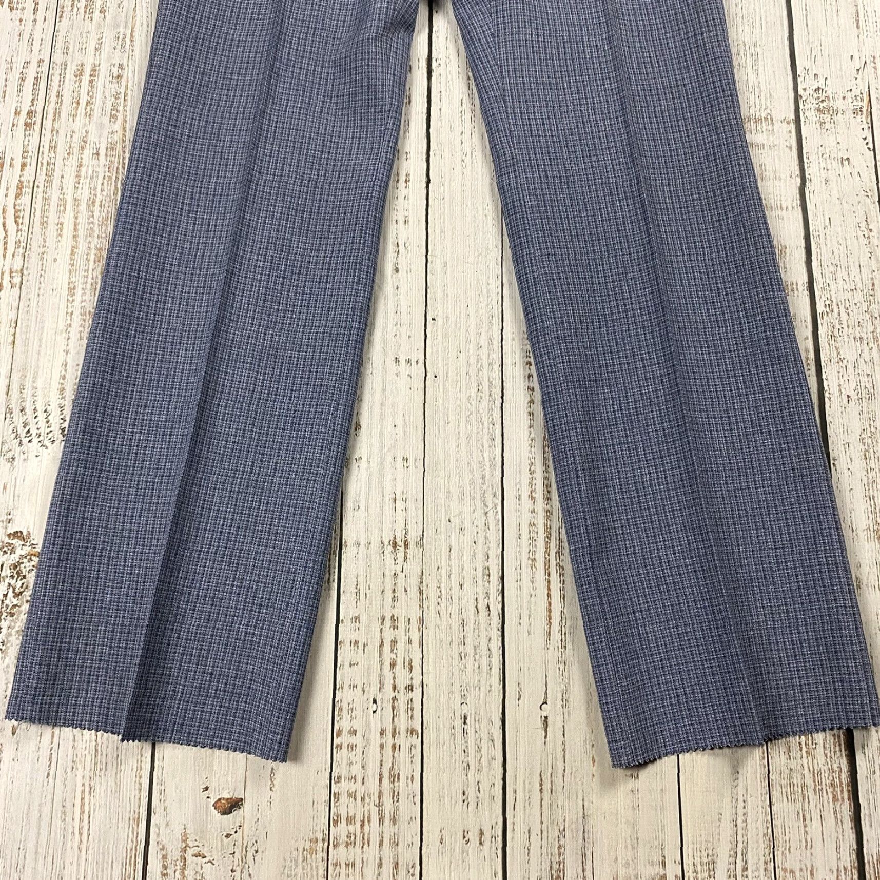 Sears VTG NWT SEARS COMFORT LEISURE SUIT 60S 70S BLUE POLYESTER PLAID 38 PANTS DISC0 Size 38R - 3 Thumbnail