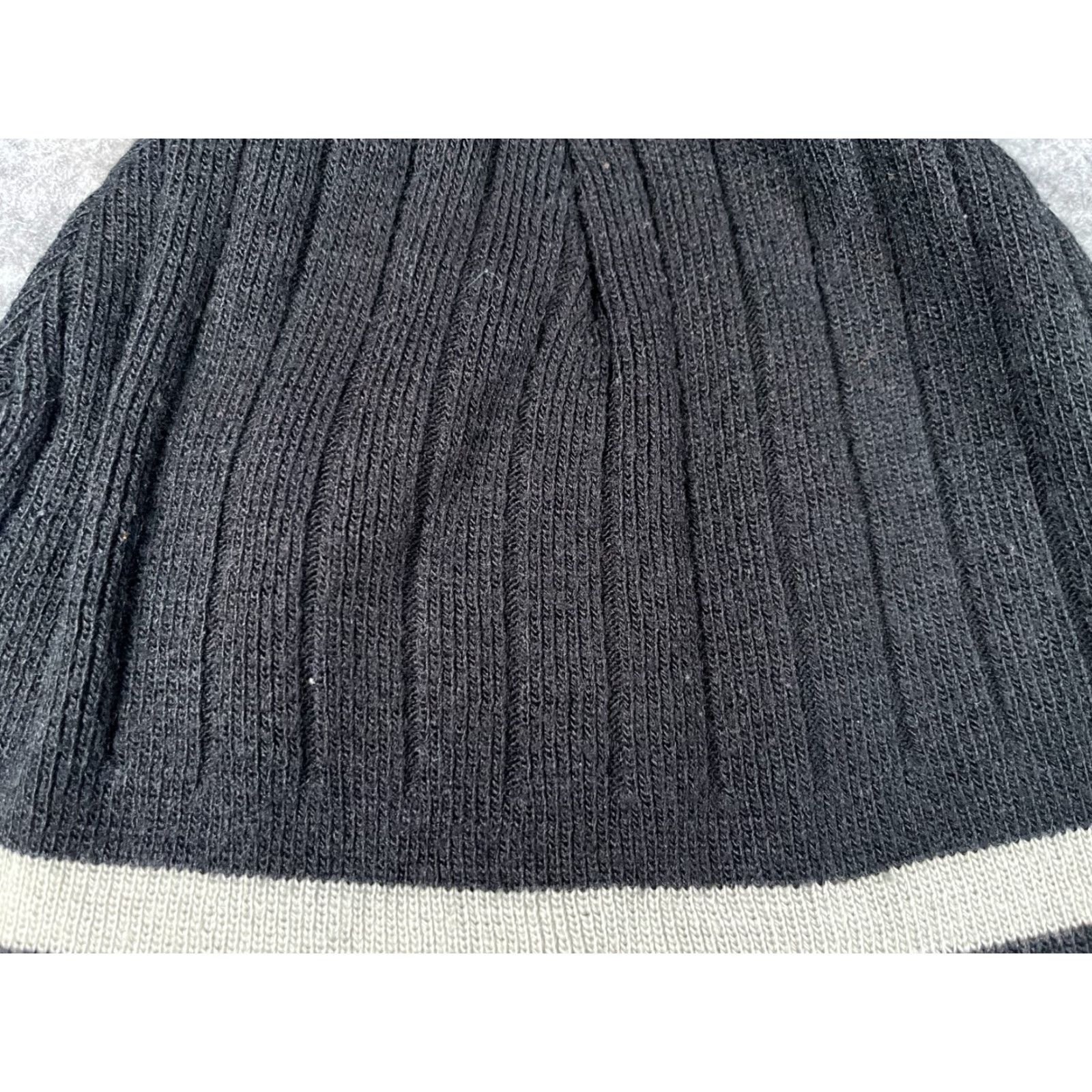 Vintage Beanie Beanie Adult One Size Black Gray Knit Acrylic Polyester Lined Ski Hat/Cap Casual Outdoor Winter Mens Women Girls Boys Size ONE SIZE - 2 Thumbnail