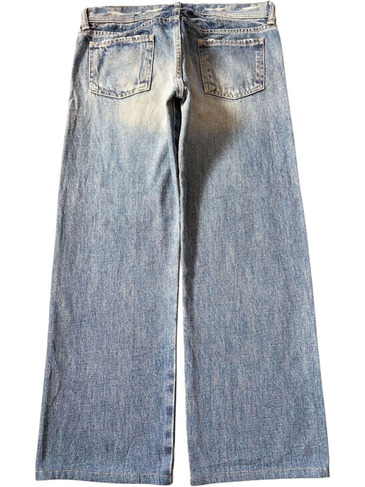 Edwin Vintage Japanese Brand Sashiko Distress Loose Jeans Size 30" / US 8 / IT 44 - 2 Thumbnail