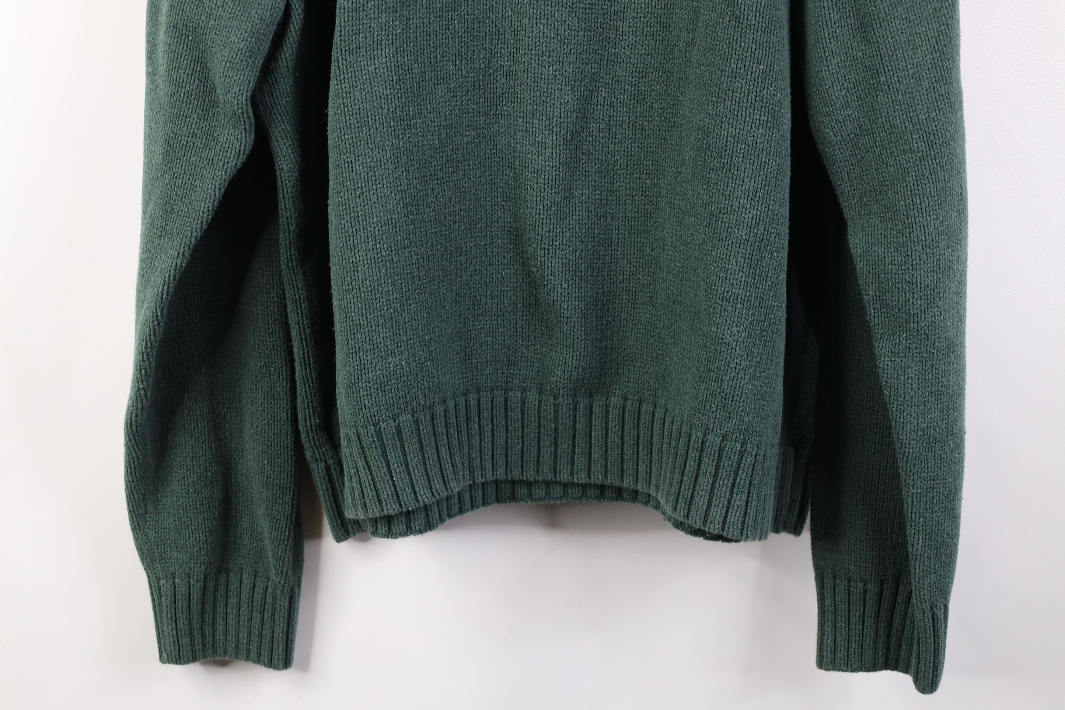 Chaps Vintage Y2K Chaps Ribbed Knit 1/4 Half Zip Sweater Green Size US XXL / EU 58 / 5 - 13 Thumbnail
