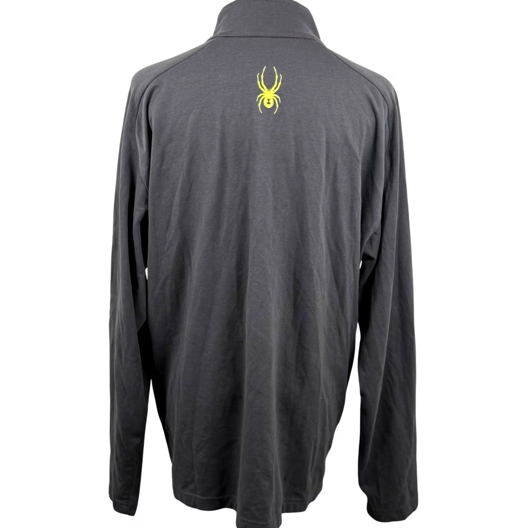 Spyder Spyder Mens XL Track Jacket Gray Spiderweb Graphic Full Zip Mock Neck Athletic Size US XL / EU 56 / 4 - 3 Thumbnail