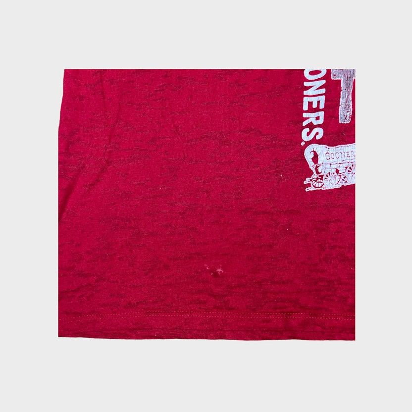 Vintage OU Vintage Y2K Red River Showdown Burnout V-Neck Tee Size M / US 6-8 / IT 42-44 - 4 Thumbnail