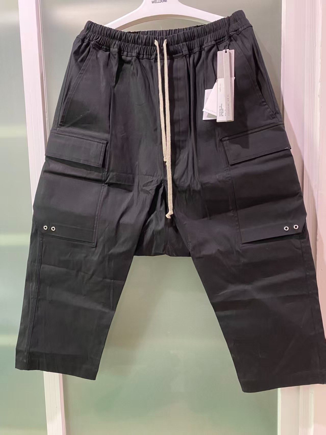 Japanese Brand Rick Owens Men's Drawstring Cropped Pants Size US 34 / EU 50 - 1 Thumbnail