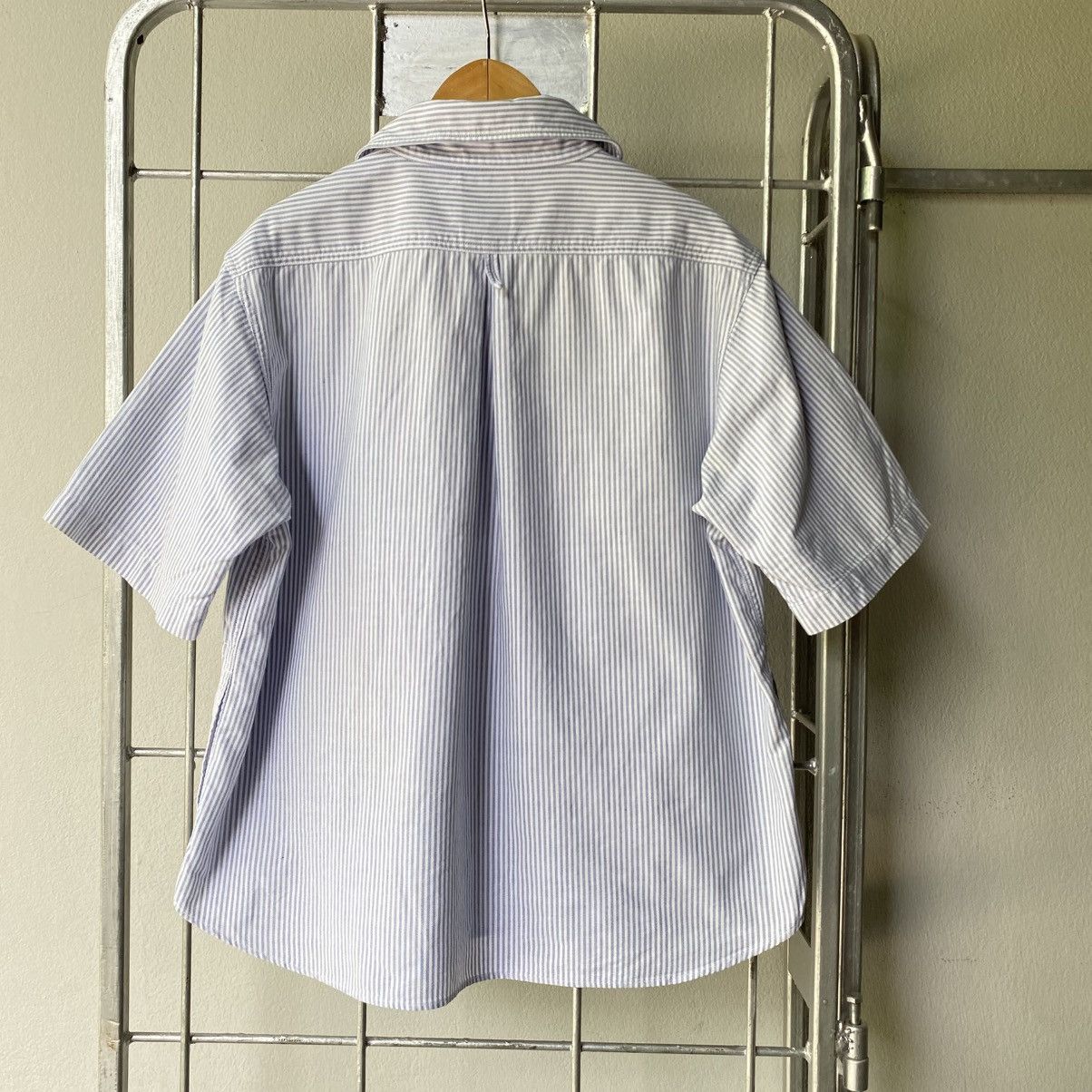 Danton DANTON Light Blue & White Striped Sailor Collar Shirt Size XS / US 0-2 / IT 36-38 - 4 Thumbnail