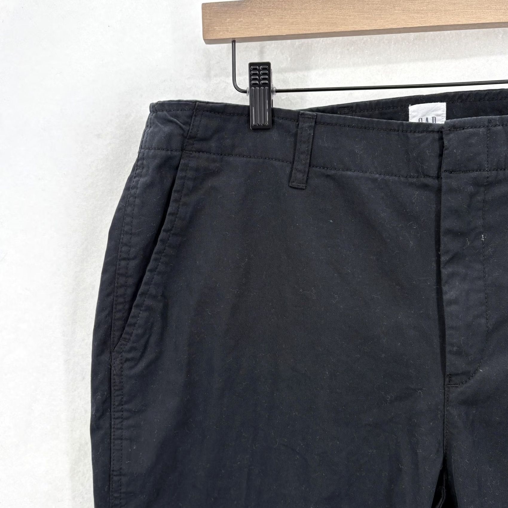 Gap Gap Pants Womens 16 Black Downtown Khaki Stretch Twill Straight Leg Chino Casual Size 38" / US 16 / IT 52 - 3 Thumbnail