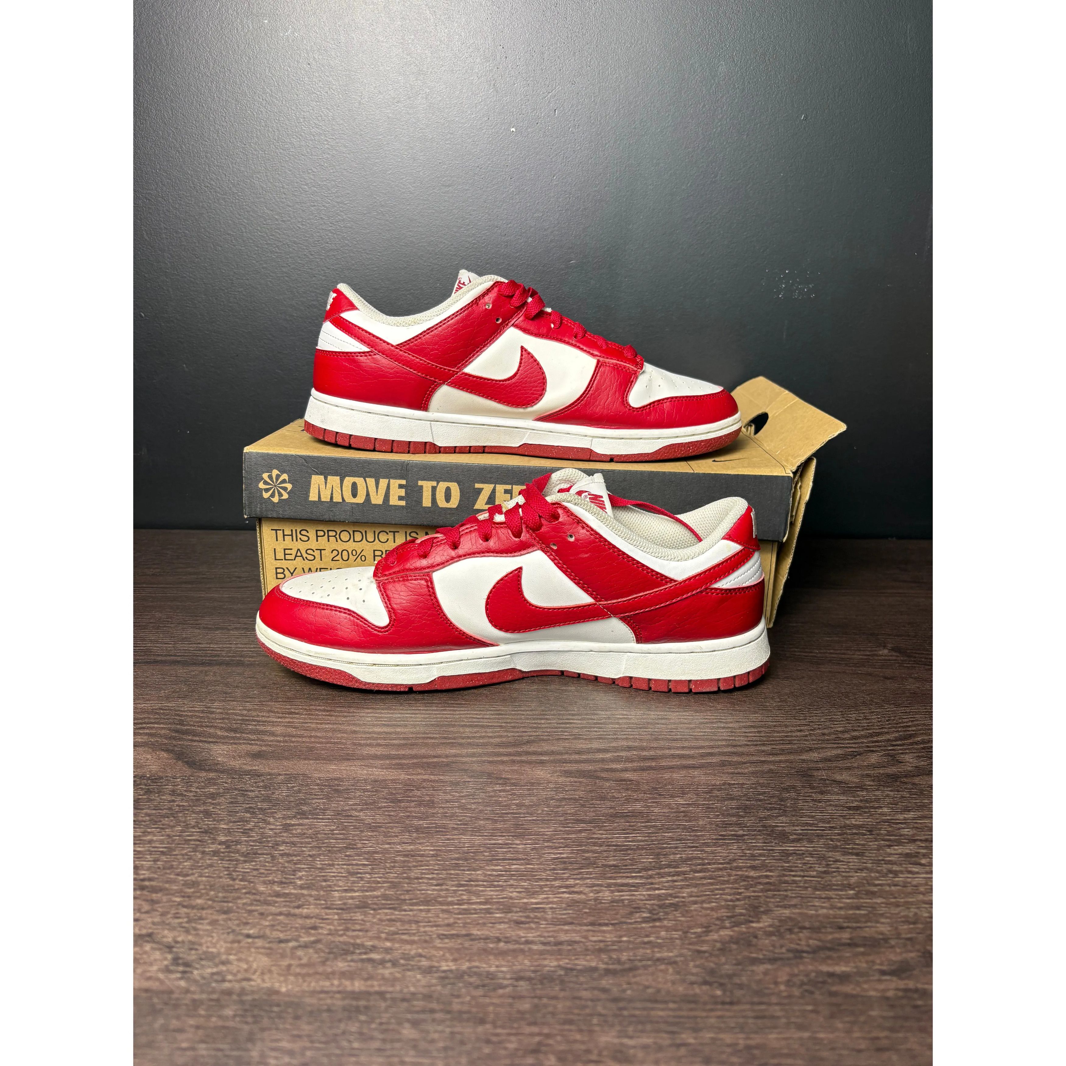 Nike Nike Dunk Low Next Nature "White Gym Red" (Women's) **PRE-OWNED** Size US 11.5 / EU 44-45 - 2 Thumbnail