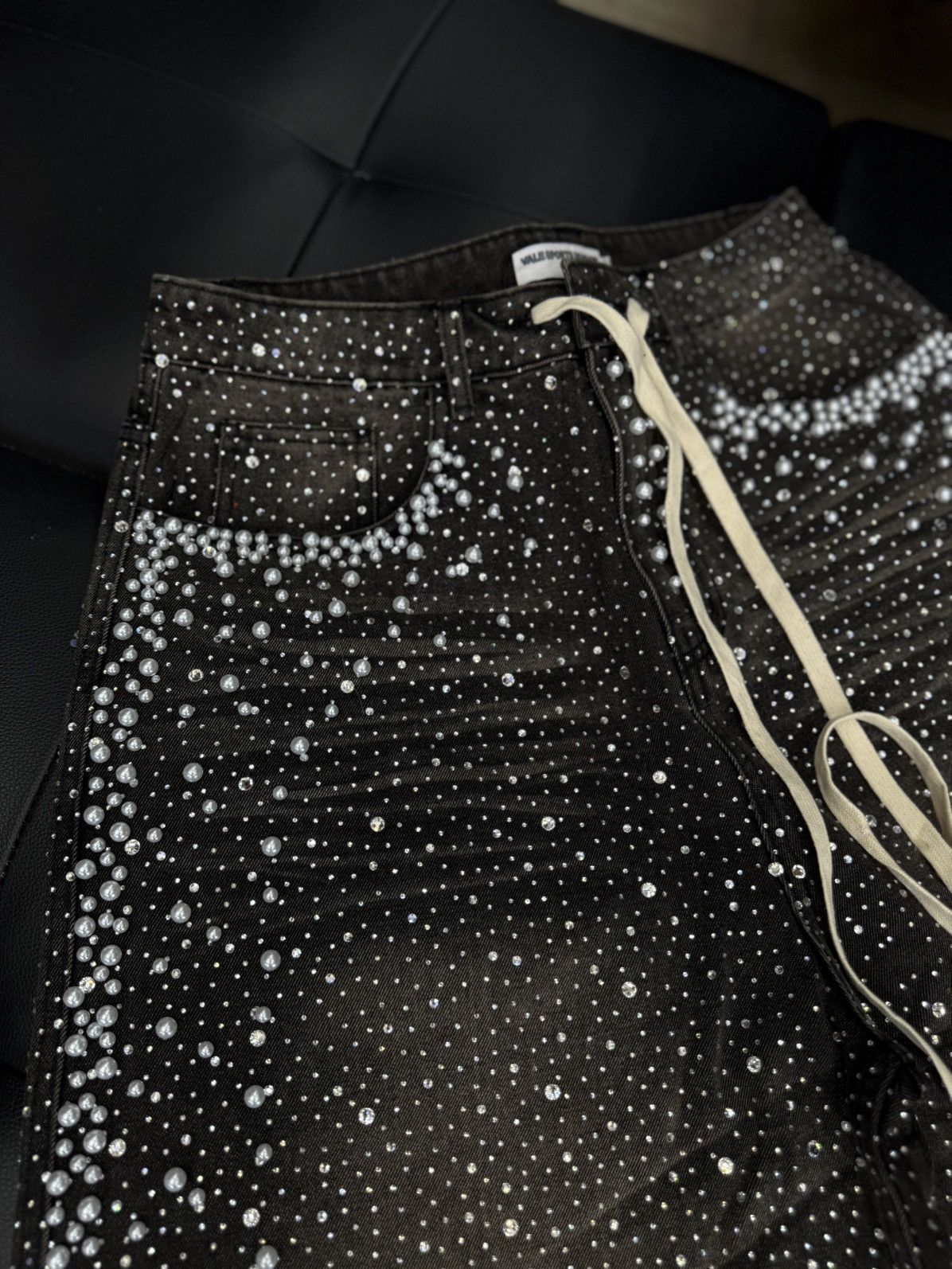 Vale Valley Vale Rhinestone Shorts Black Size 30 (NEW) Size US 30 / EU 46 - 6 Thumbnail