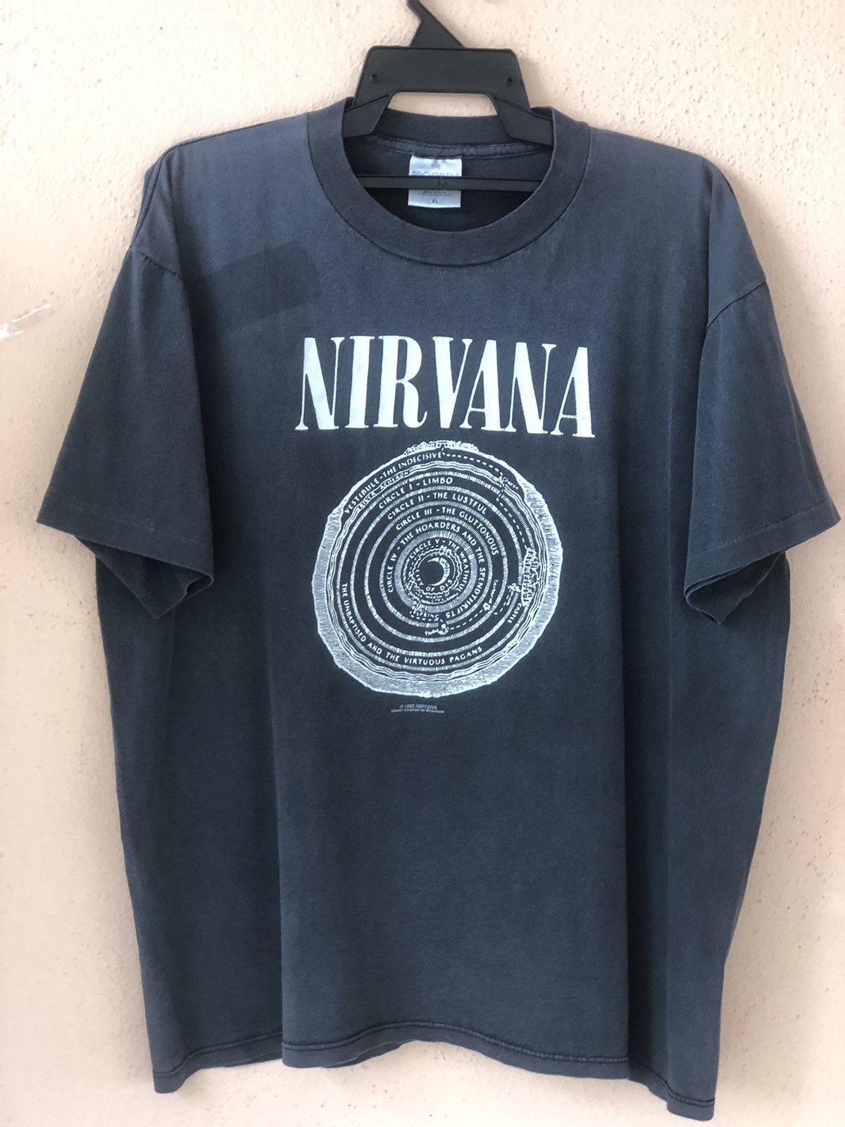 Band Tees × Nirvana × Vintage Vintage 90s NIRVANA Vestibule Grunge Tee Size US XL / EU 56 / 4 - 1 Thumbnail