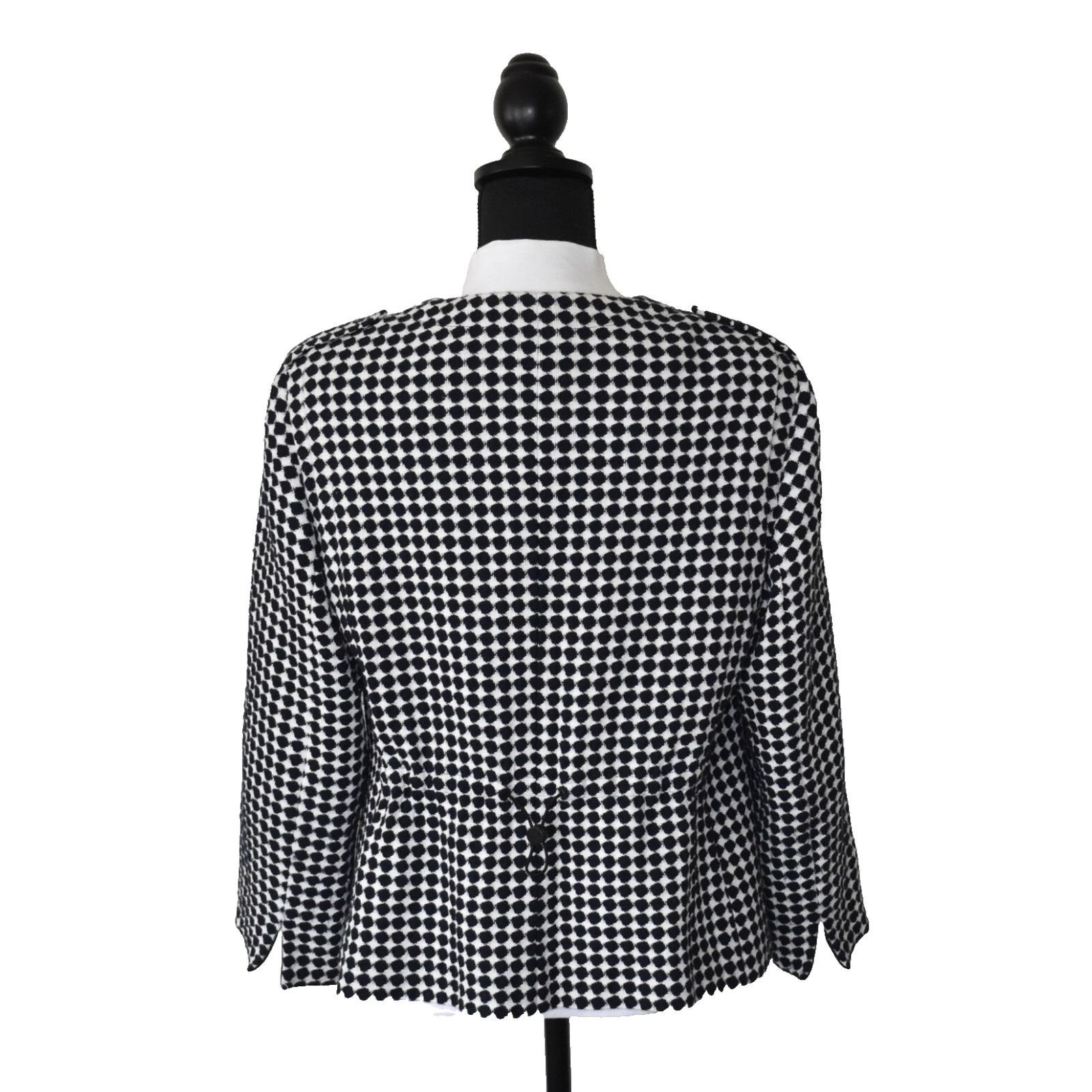 Akris AKRIS PUNTO Black Tweed Zip Snap Front Blazer Jacket Size 14 Size XL / US 12-14 / IT 48-50 - 4 Thumbnail