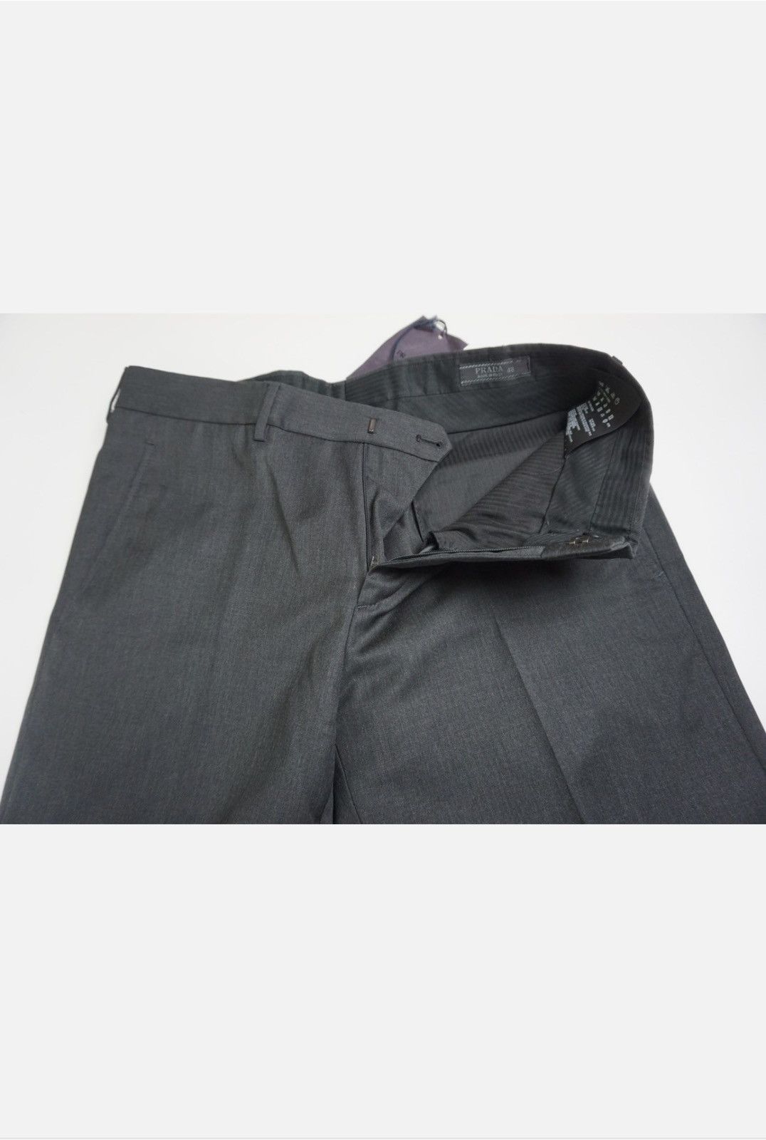 Prada Charcoal Gray Wool Straight Leg Prada Trousers size 60 Size US 44 / EU 60 - 5 Thumbnail