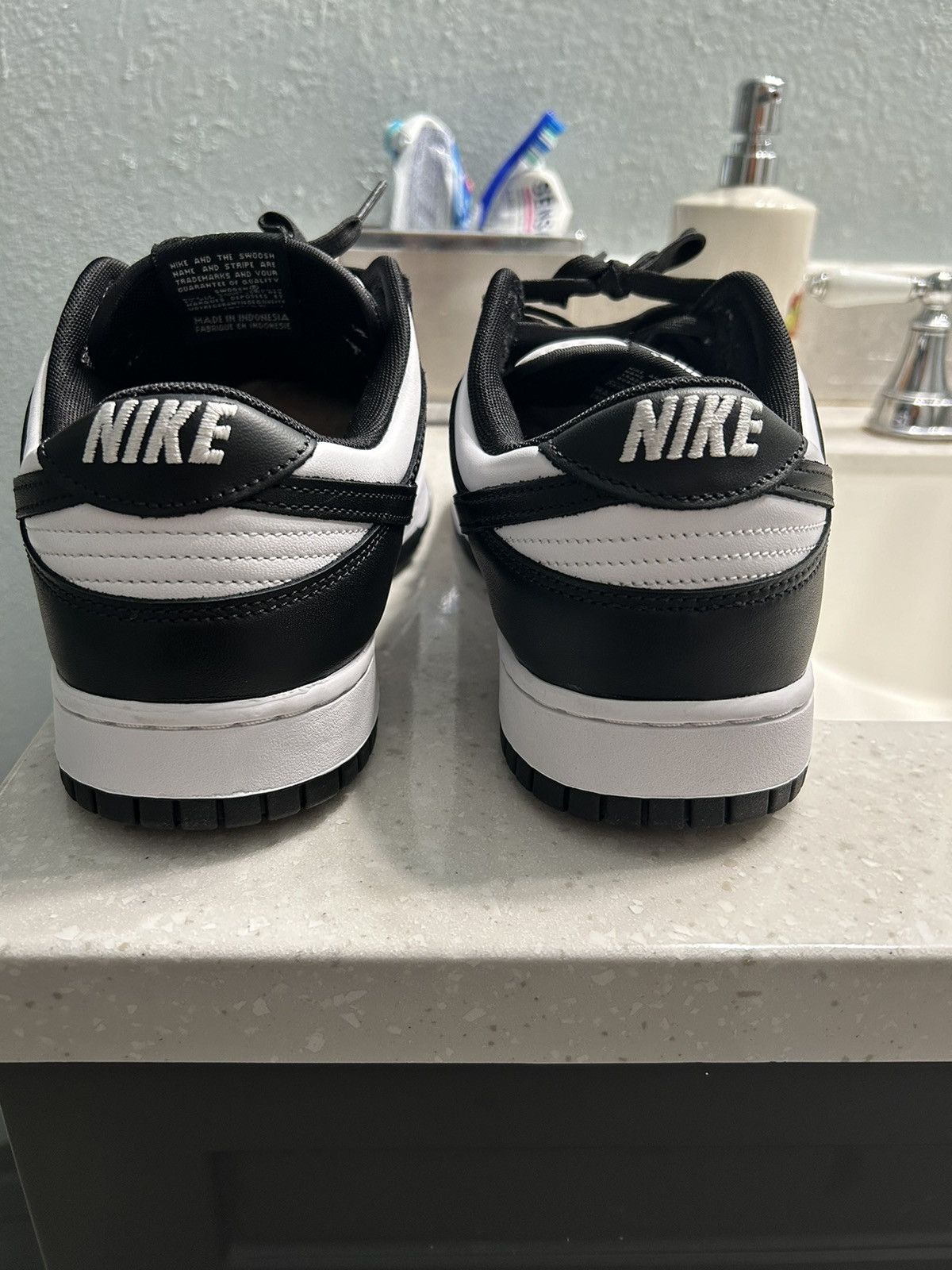 Nike Nike Dunk Low Retro White Black Panda Size US 12 / EU 45 - 8 Thumbnail