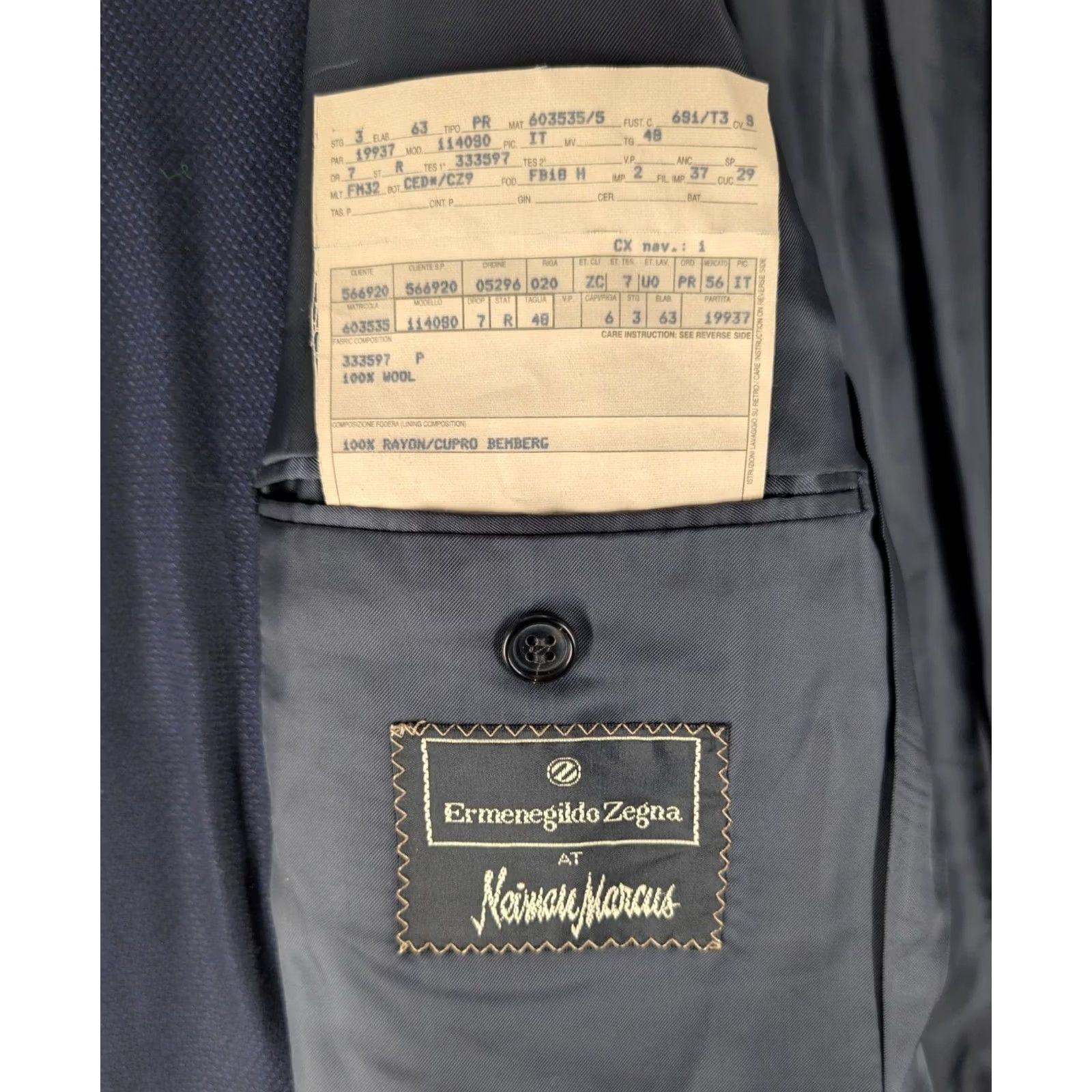 Ermenegildo Zegna VINTAGE Ermenegildo Zegna Blazer Jacket 48 Navy NWT 15 Milmil 15 Wool Texture Italy Men Blazer NWT 48 Mens Style Jacket Size 48R - 5 Thumbnail