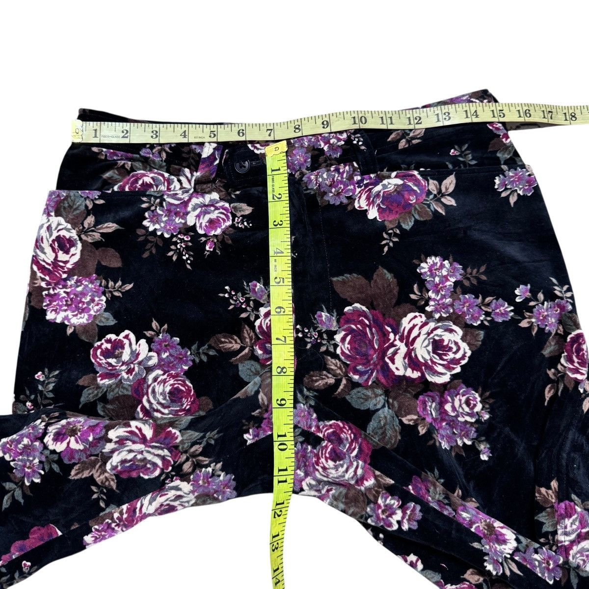 Tornado Mart Tornado Mart Velvet Floral Flare Pants Size 30" / US 8 / IT 44 - 15 Thumbnail
