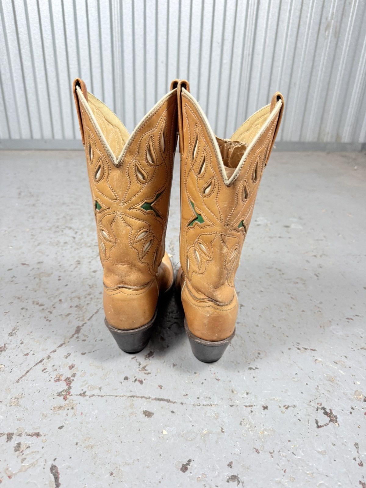 Acme Clothing 70s Vintage Acme Usa Made Cowhide Cowboy Boots Size US 6.5 / IT 36.5 - 6 Thumbnail