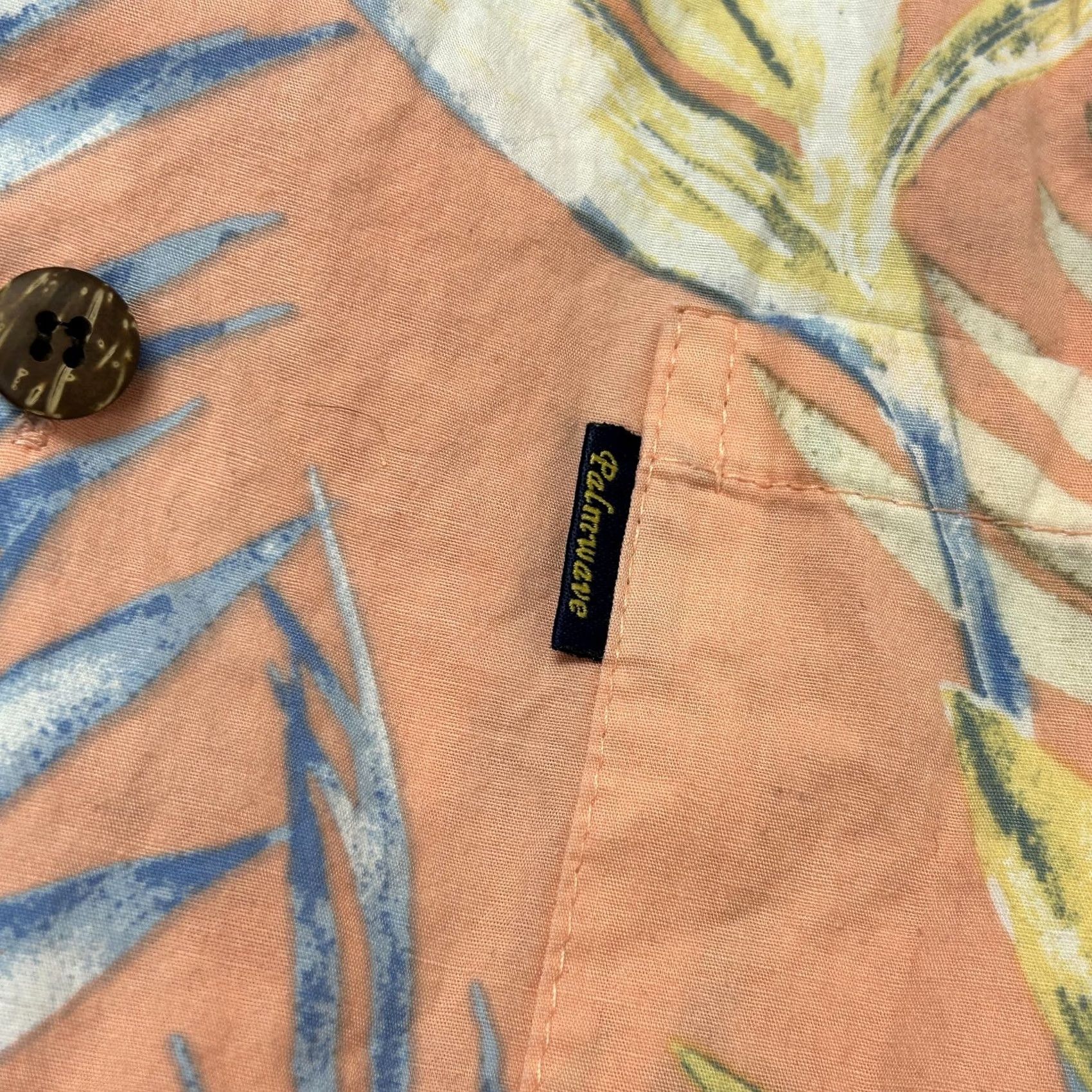 Vintage Palmwave Shirt Mens Medium Pink Floral Short Sleeve Button Up Hawaiian Casual Size US M / EU 48-50 / 2 - 4 Thumbnail