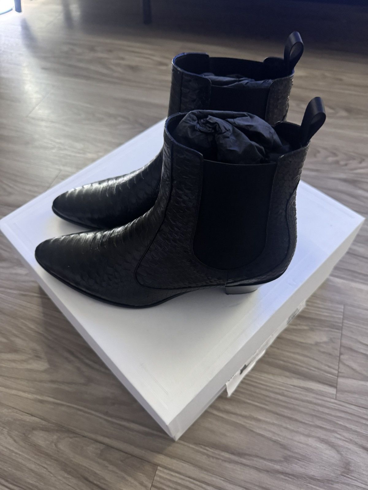 Celine Celine by Heidi Slimane FW24 Python Stamped Hector Boot Size US 10.5 / EU 43-44 - 4 Thumbnail