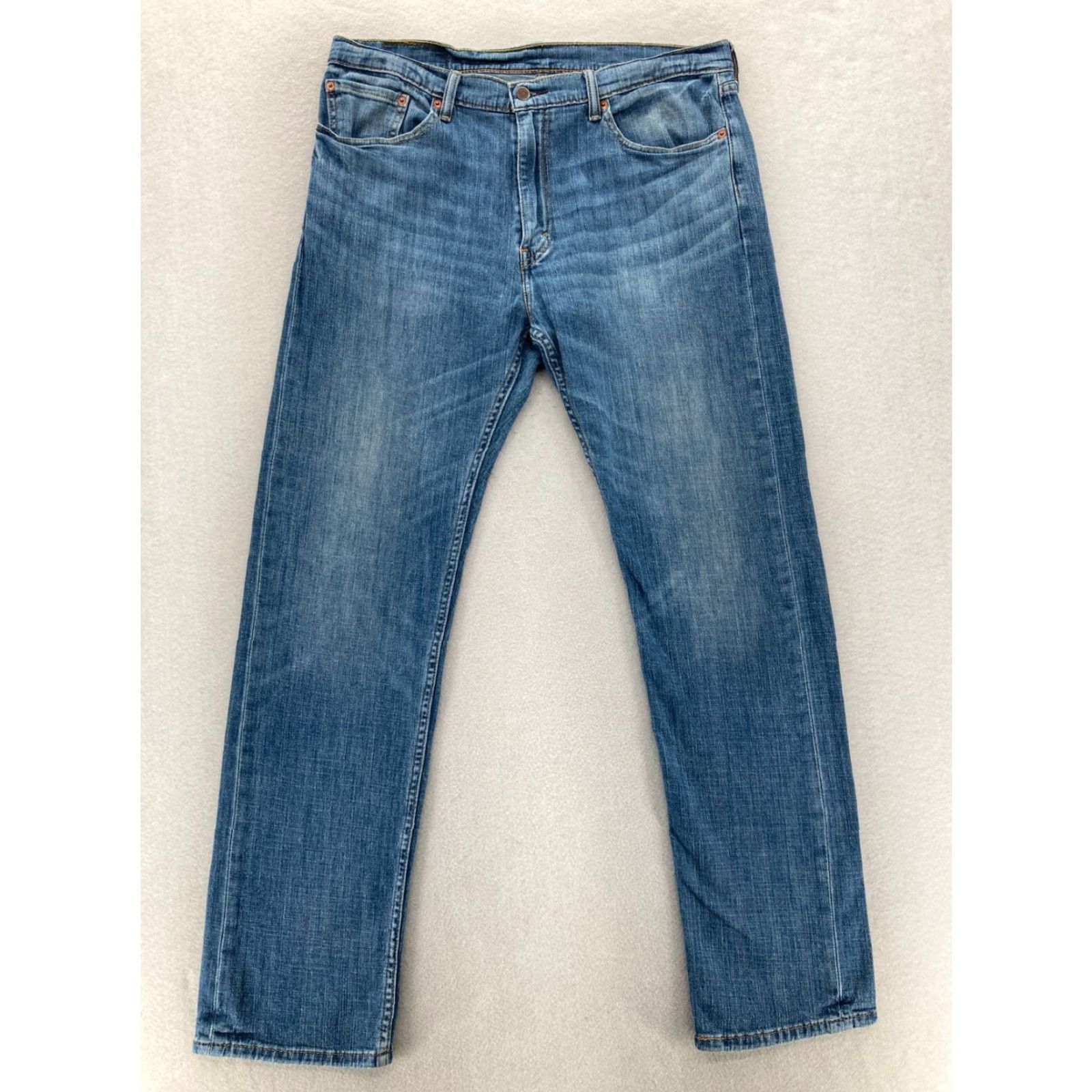 Levi's Levi's 505 Jeans Mens 36x34 Regular Straight Blue Stretch Denim Mid Rise Western Jeans Size US 36 / EU 52 - 2 Thumbnail