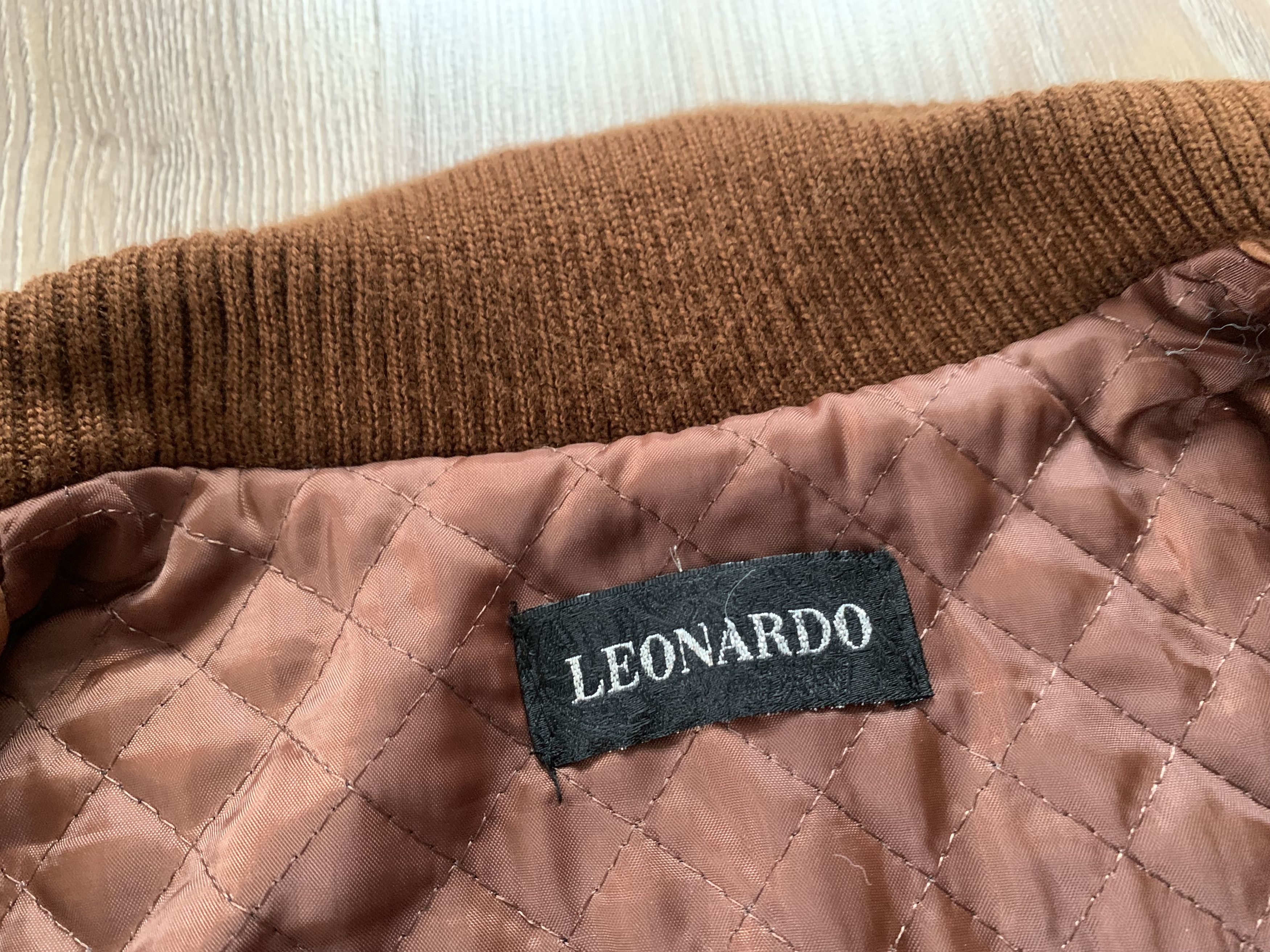 Other Leonardo Real Leather Brown Bomber Jacket Size S / US 4 / IT 40 - 6 Thumbnail