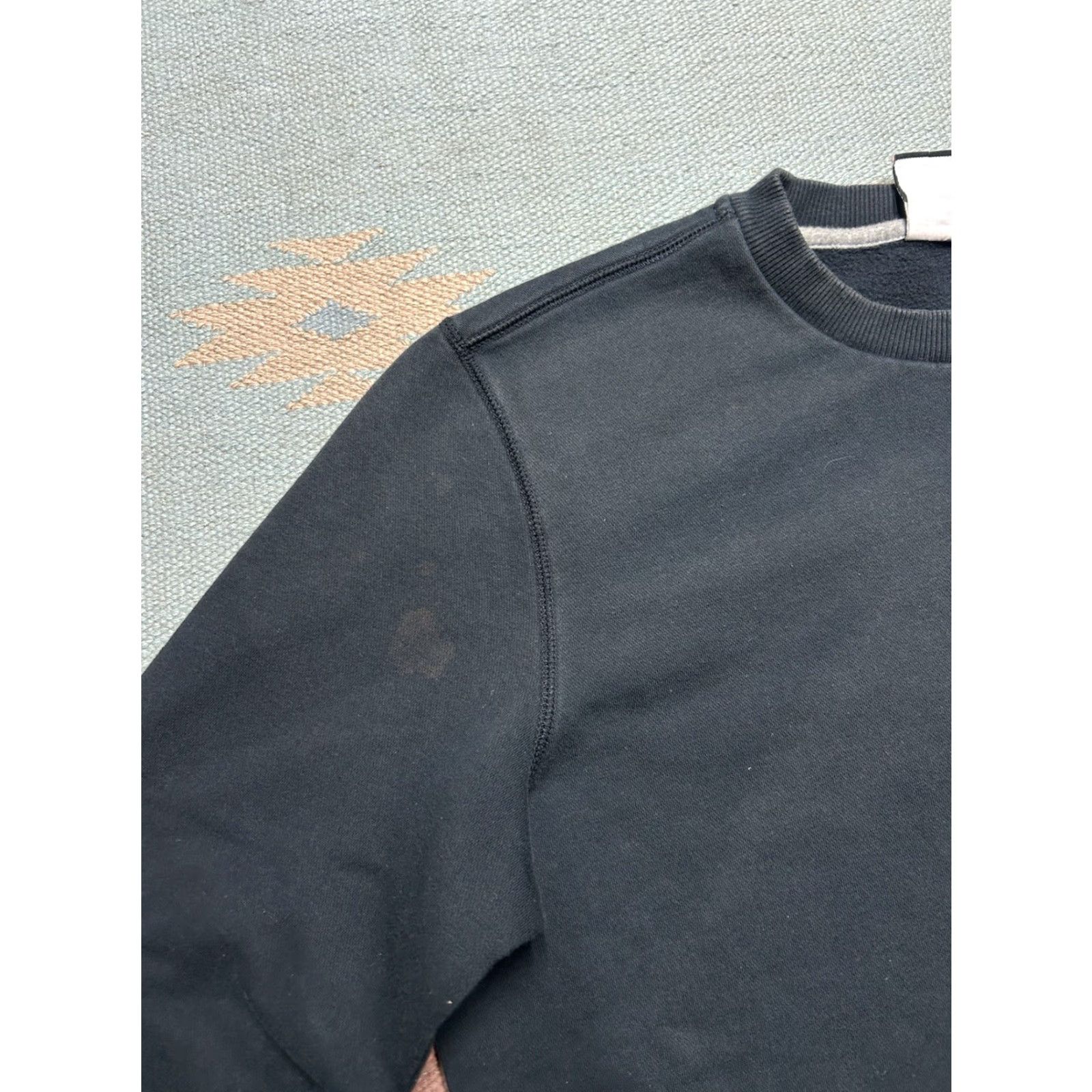 Nike VINTAGE Nike crewneck sweatshirt pullover black embroidered swoosh check logo large Mens L Size US L / EU 52-54 / 3 - 3 Thumbnail