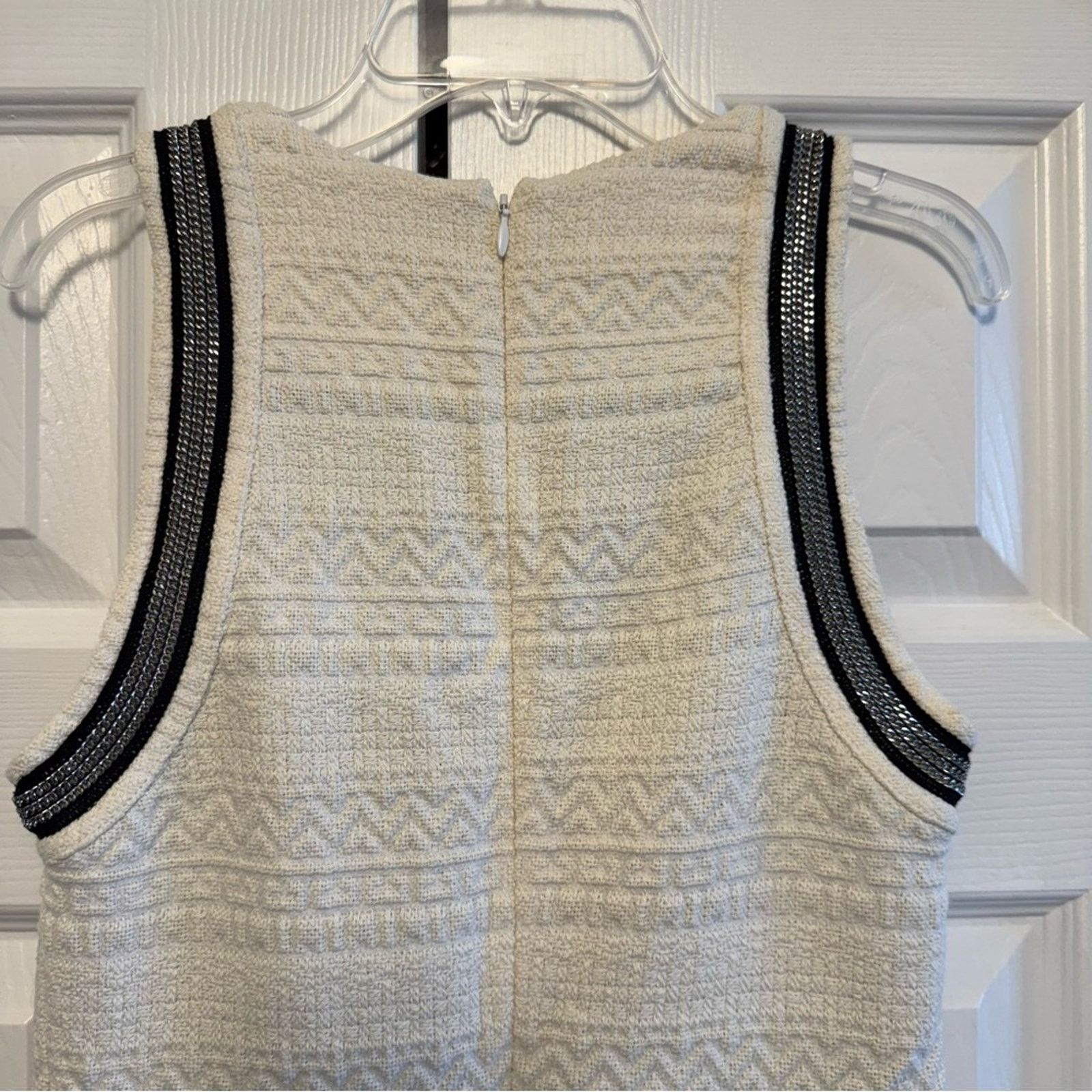 The Kooples NWT! The Kooples Cream Dress with Black Trim, Size 0 (US XS) Size XS / US 0-2 / IT 36-38 - 11 Thumbnail