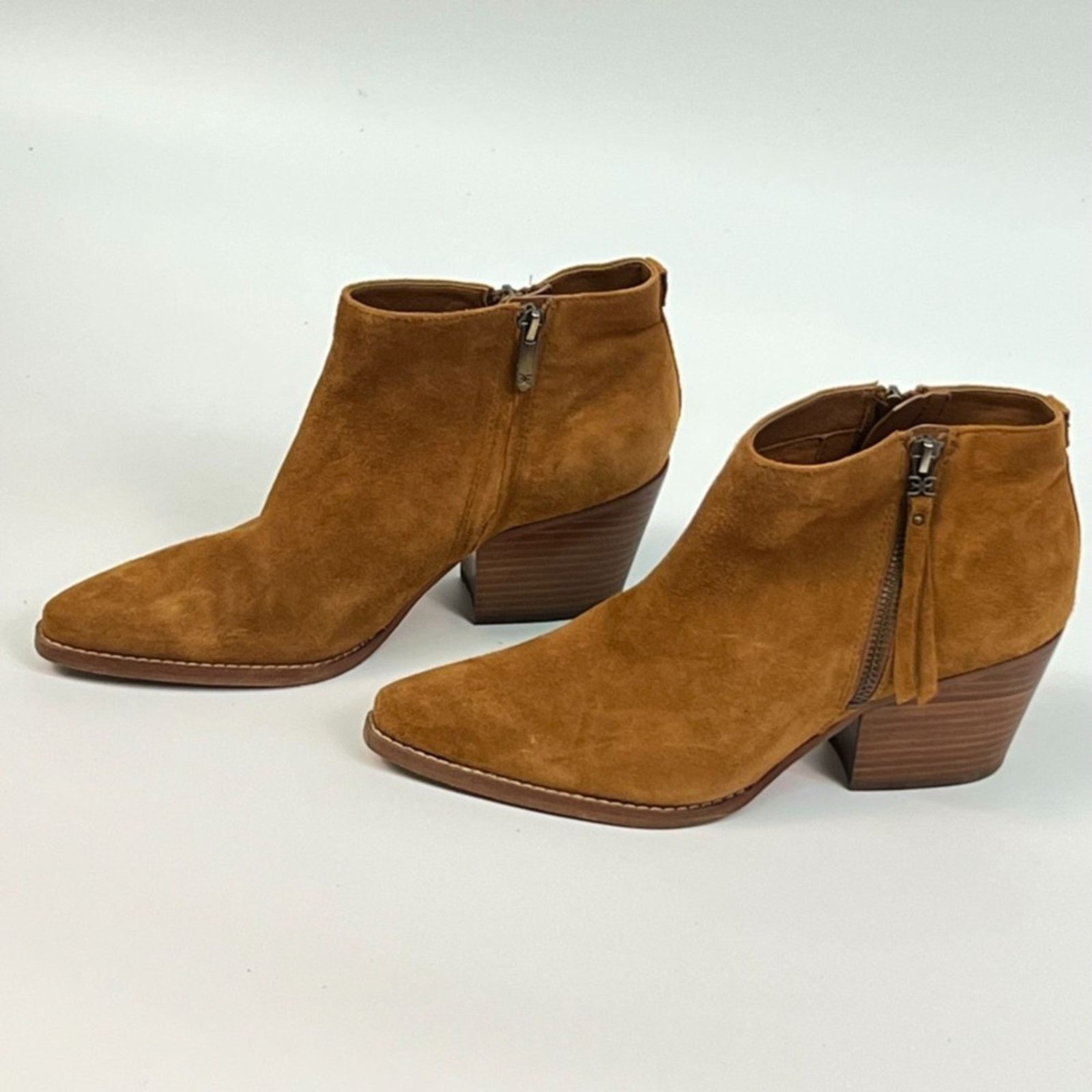Sam Edelman SAM EDELMAN Walden Brown Suede Boot Women Sz 8.5 (Cognac) Size US 8.5 / IT 38.5 - 6 Thumbnail