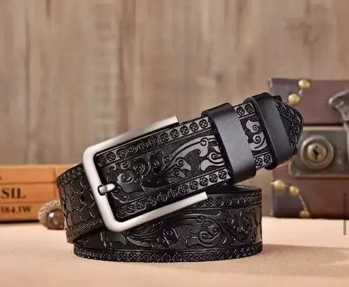 Leather Laser engraving Luxury Strap Belt Size ONE SIZE - 2 Thumbnail