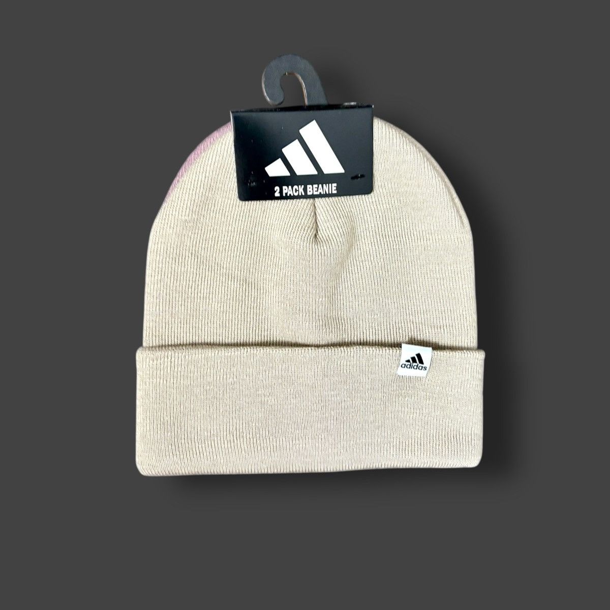 Adidas Adidas Women’s Fold Beanie Beige Purple 2-Pack Sz OS Size ONE SIZE - 5 Thumbnail