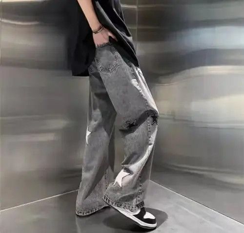 Japanese Brand × Jean Vintage street star embroidered jeans Size US 32 / EU 48 - 2 Thumbnail