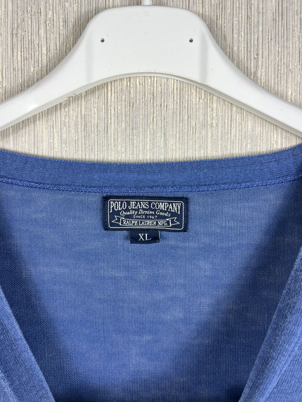 Ralph Lauren Ralph Lauren cotton linen thin v-neck sweater pirate flag Size US XL / EU 56 / 4 - 12 Thumbnail