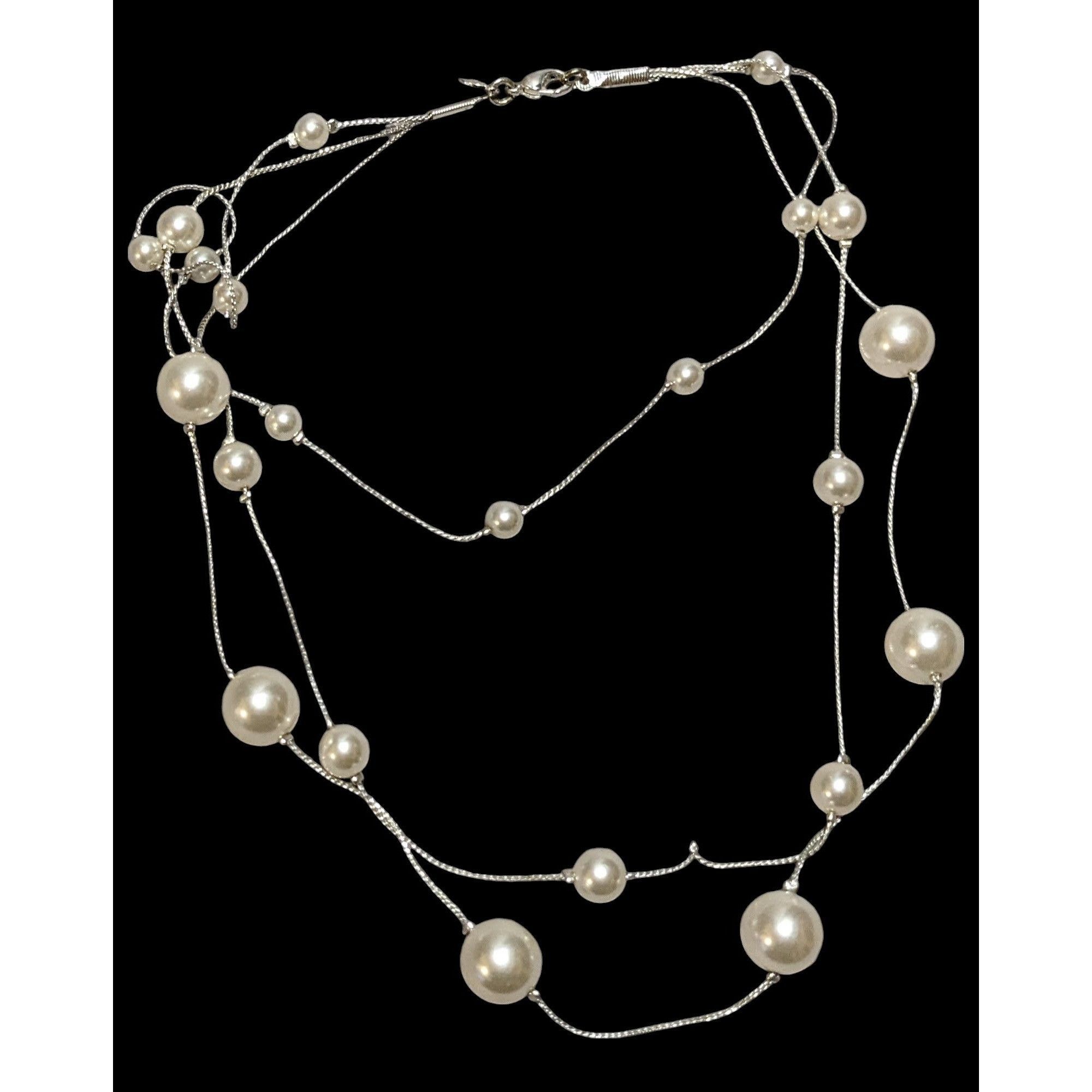 Other Whimsical Glam Roman Multilayer Pearl Station Necklace Size ONE SIZE - 2 Thumbnail