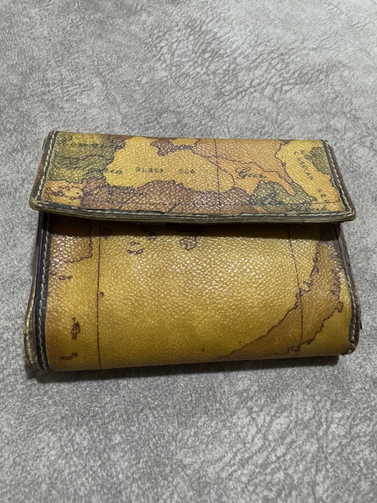 Alviero Martini 🇮🇹 Alviero Martini Leather Maps Bifold Wallet Size ONE SIZE - 3 Thumbnail