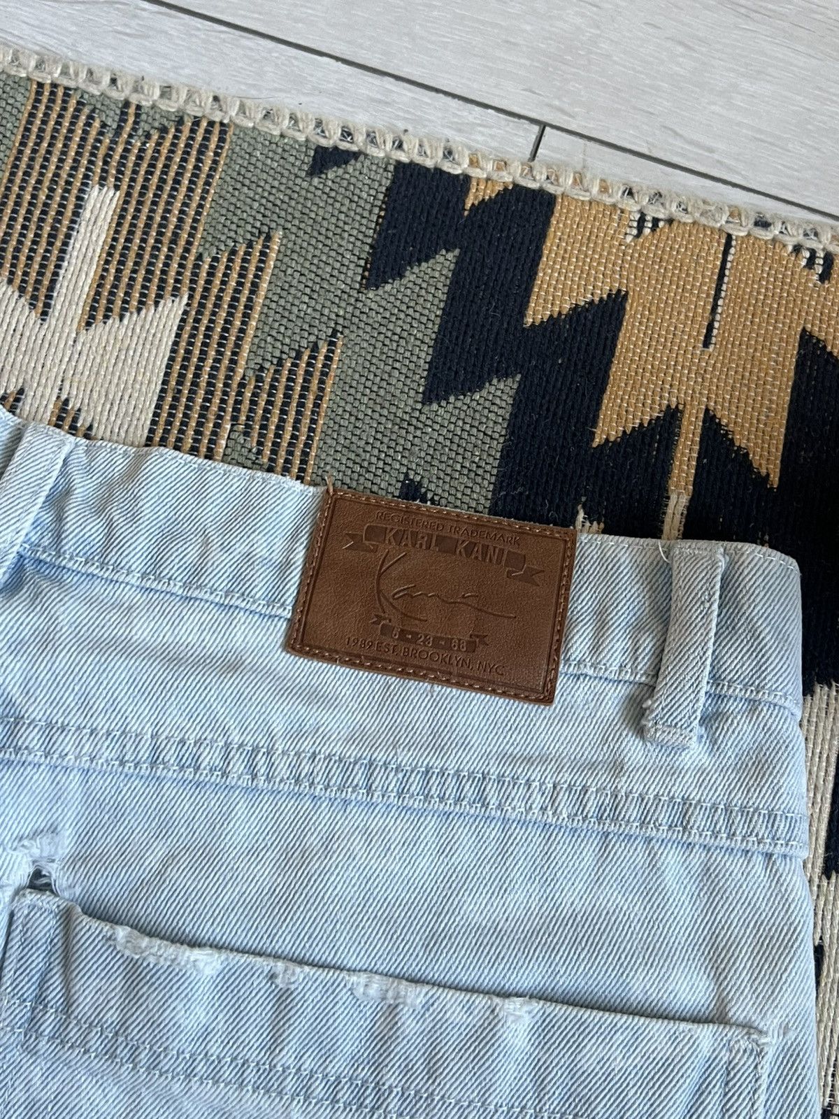 Other Vintage Karl Kani Denim Baggy Rap Shorts Size US 30 / EU 46 - 10 Thumbnail
