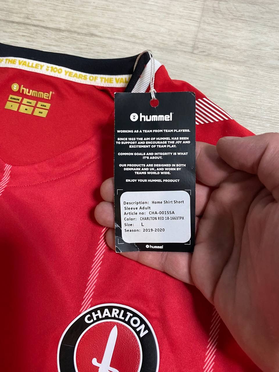 Hummel Hummel Charlton Athletic FC soccer jersey tee Size US L / EU 52-54 / 3 - 6 Thumbnail