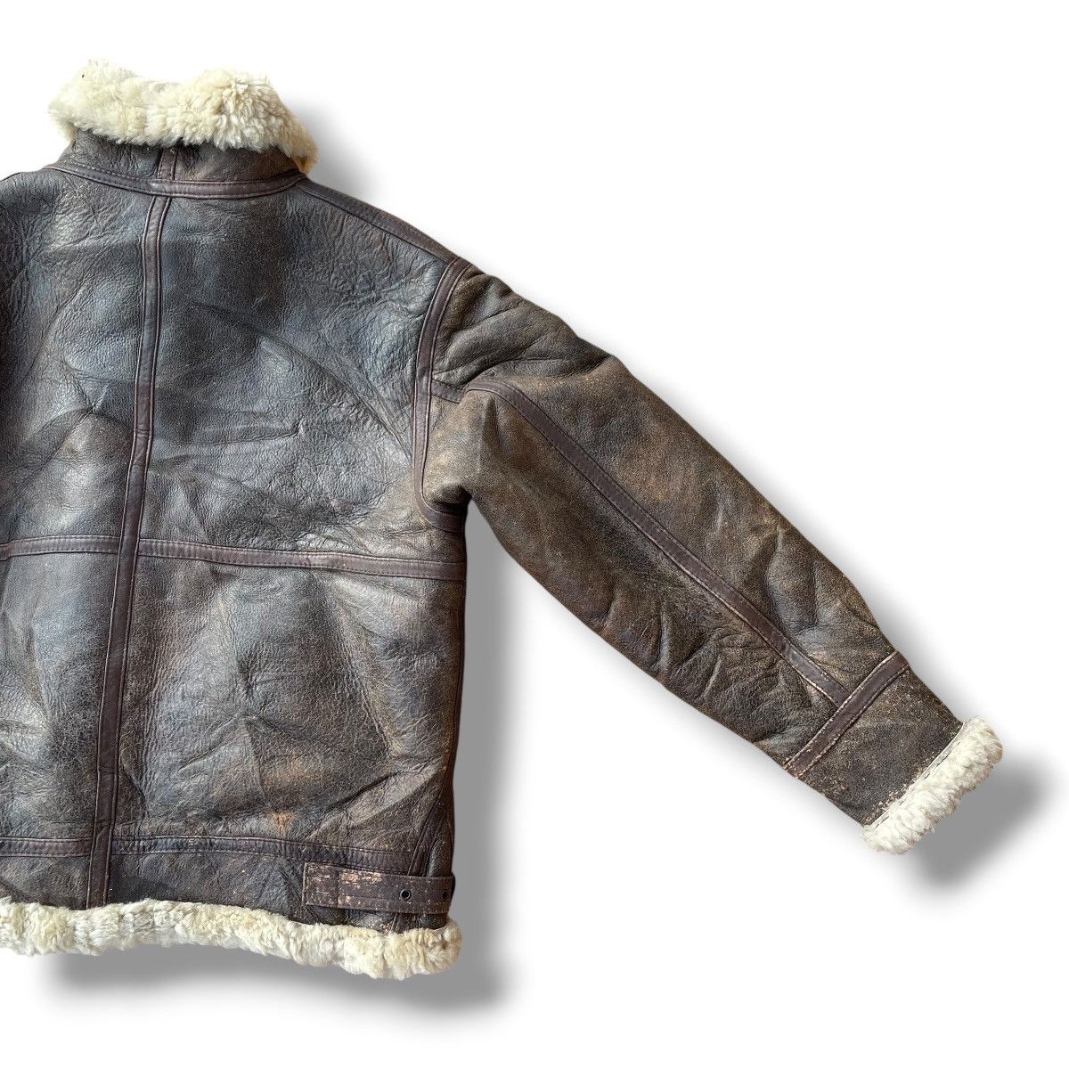 Genuine Leather VINTAGE SPRAZZO MODA SPORTIVO B3 SHEARLING FUR JACKET Size US L / EU 52-54 / 3 - 13 Thumbnail