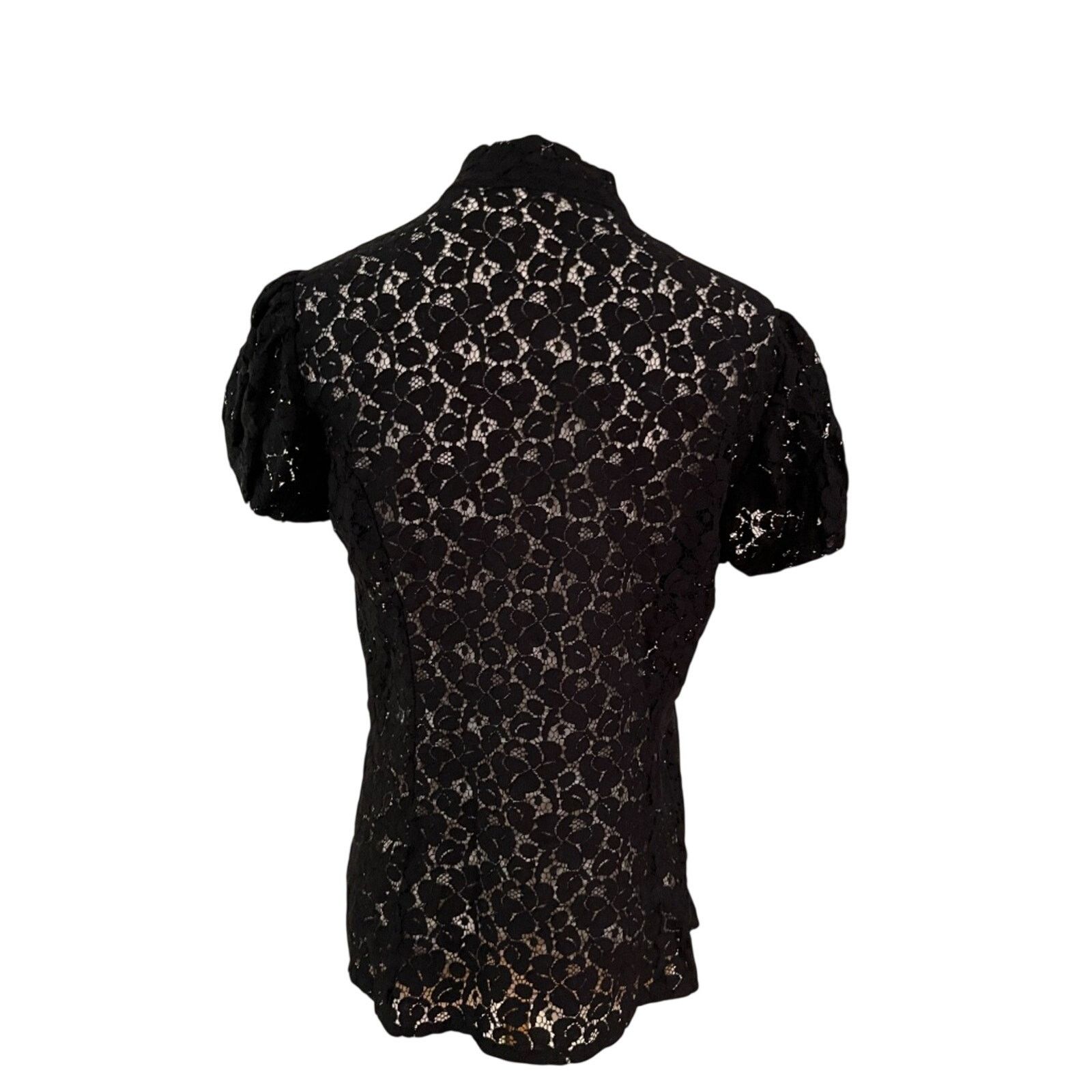 Forever 21 Vintage Y2K Forever 21 Black Lace Blouse Size Small Size S / US 4 / IT 40 - 2 Thumbnail