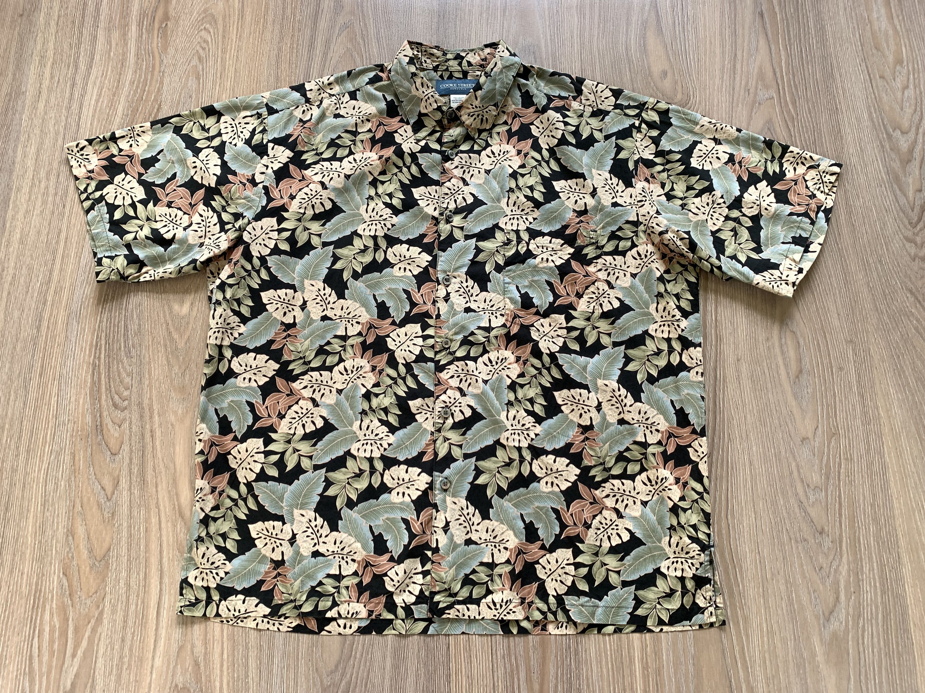 Vintage Cooke Street Men Hawaiian Leaf Tropical Shirt Size US XL / EU 56 / 4 - 2 Thumbnail
