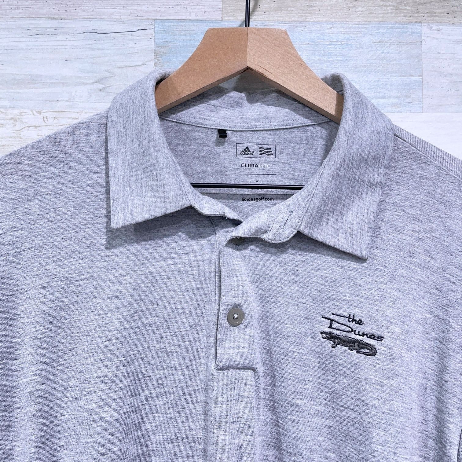 RLX Ralph Lauren The Dunes Golf Myrtle Beach Polo Shirt Gray Adidas Mens L Size US L / EU 52-54 / 3 - 2 Thumbnail
