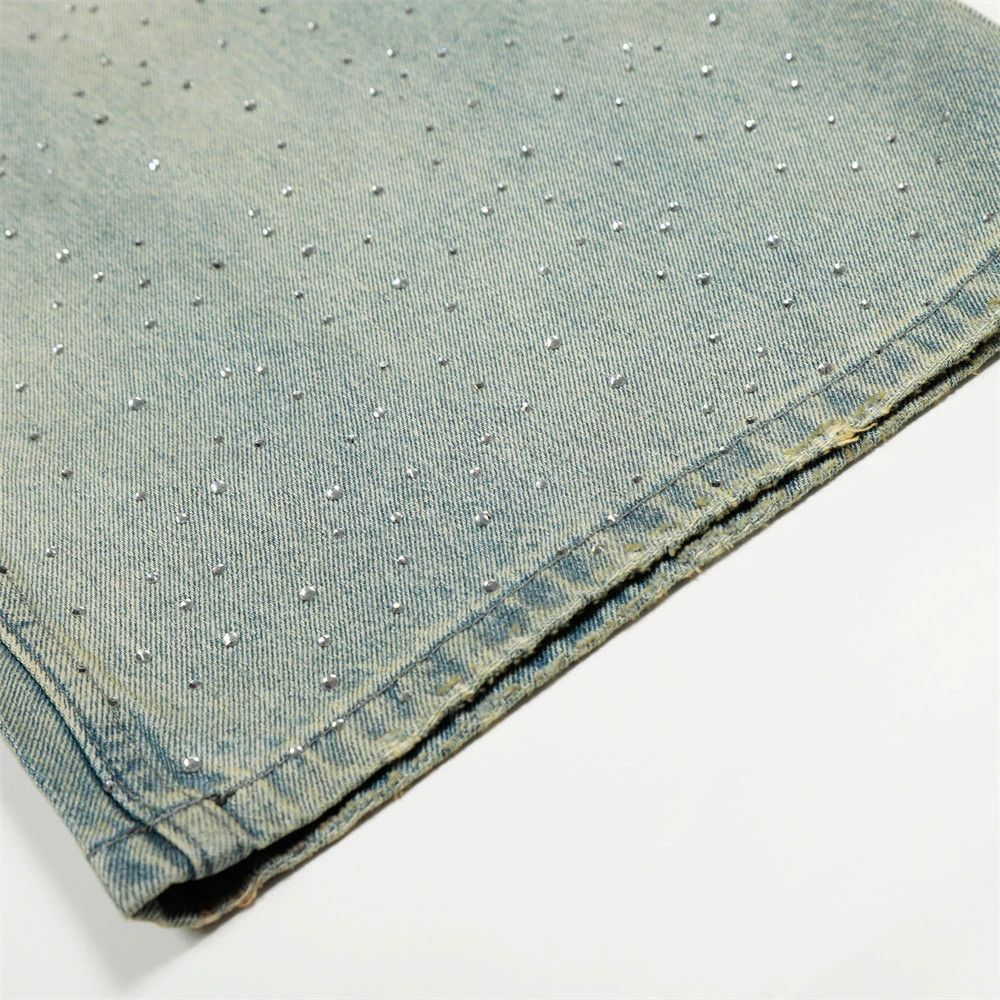Vintage Punk washed distressed jeans with rhinestones Size US 32 / EU 48 - 6 Thumbnail