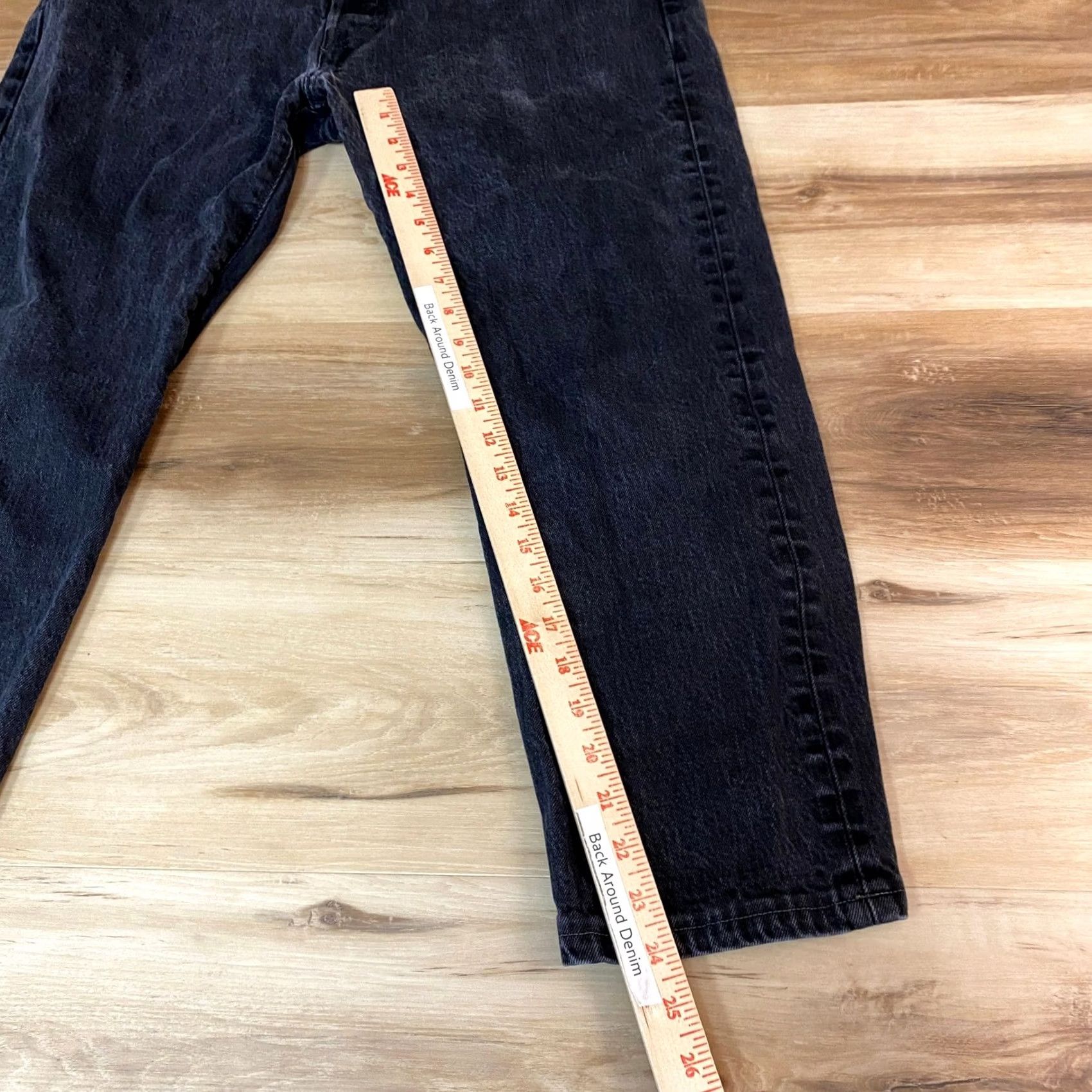 Levi's Levi's 501 Mens 36 x 25 Jeans Button Fly Black Wash Denim Straight Vintage Grunge 501 Levi's Mens Jeans Size US 36 / EU 52 - 7 Thumbnail