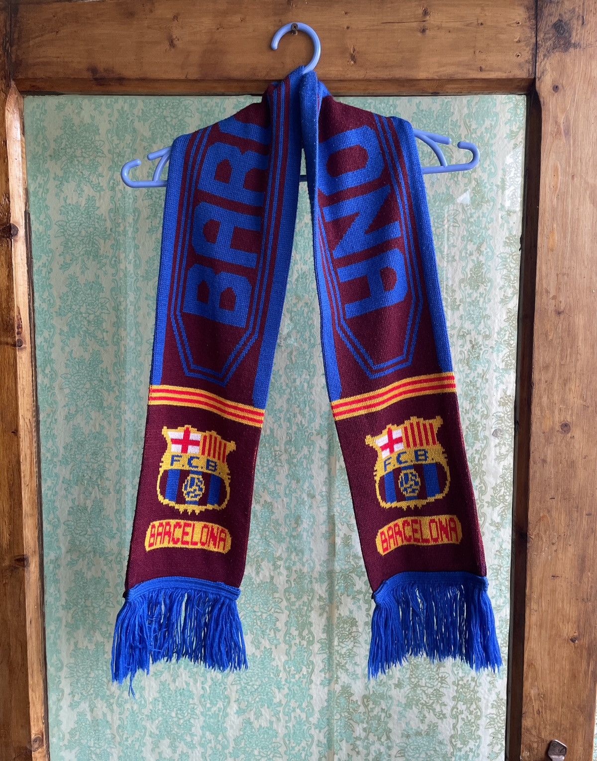 Other Vintage FC Barcelona Football Soccer Scarf Size ONE SIZE - 2 Thumbnail