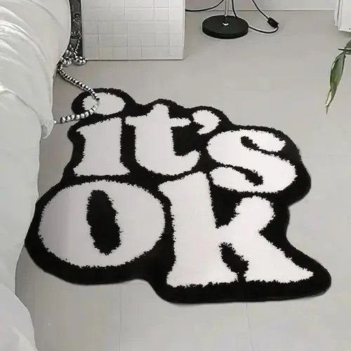 Other Handmade " IT's OK " Fluffy Anti Slip Rugs Size ONE SIZE - 3 Thumbnail