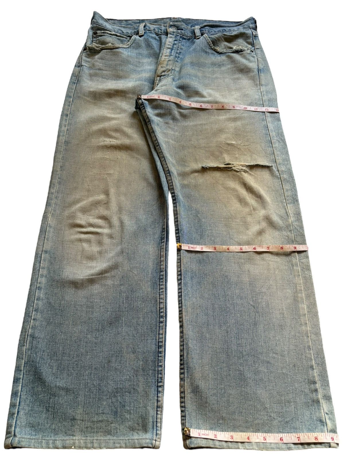 Levi's Vintage 90s Levis 534 Rusty Mud Wash Distressed Baggy Jeans Size US 34 / EU 50 - 14 Thumbnail