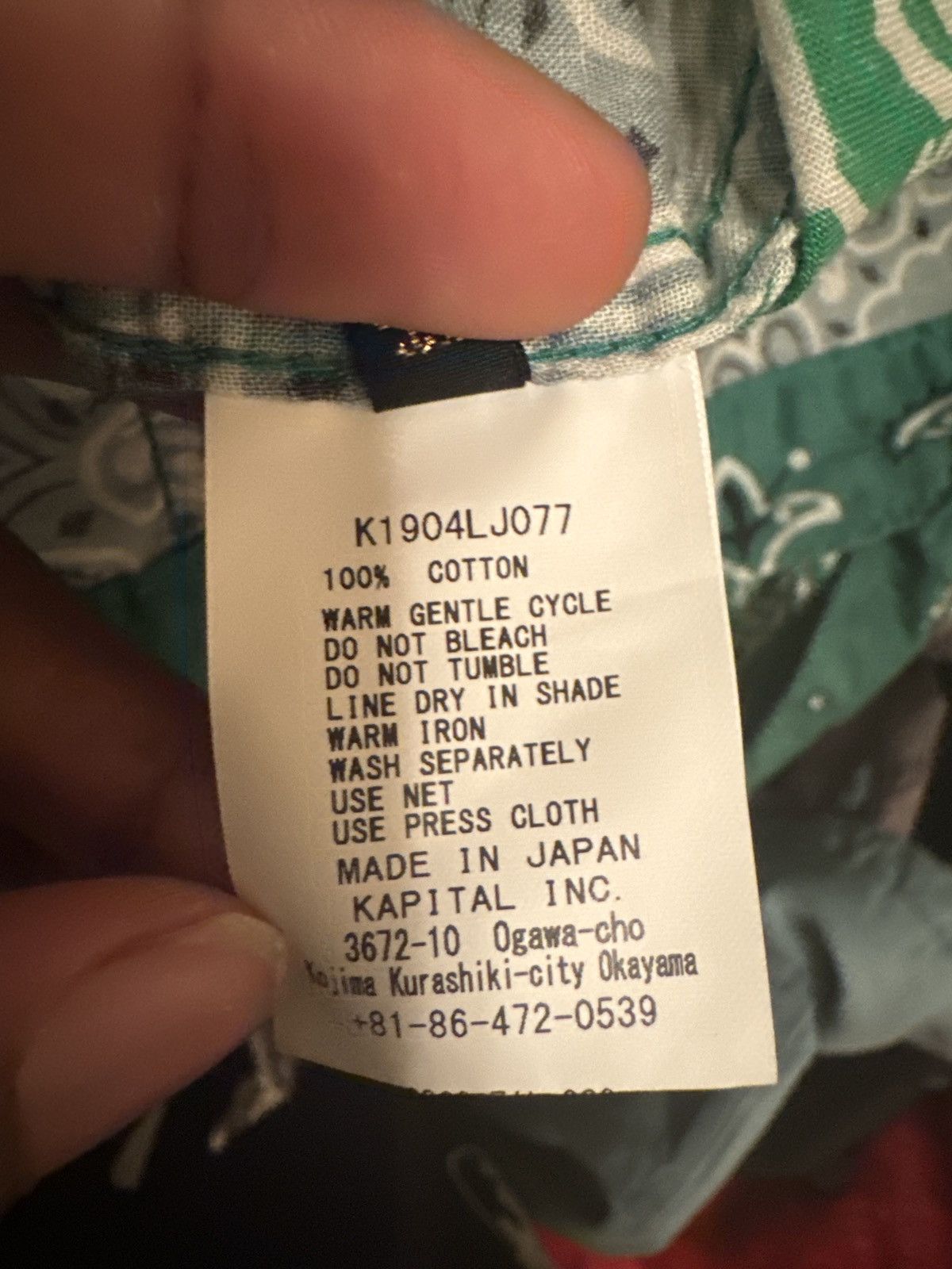 Kapital Green bandana Kapital Size US S / EU 44-46 / 1 - 4 Thumbnail